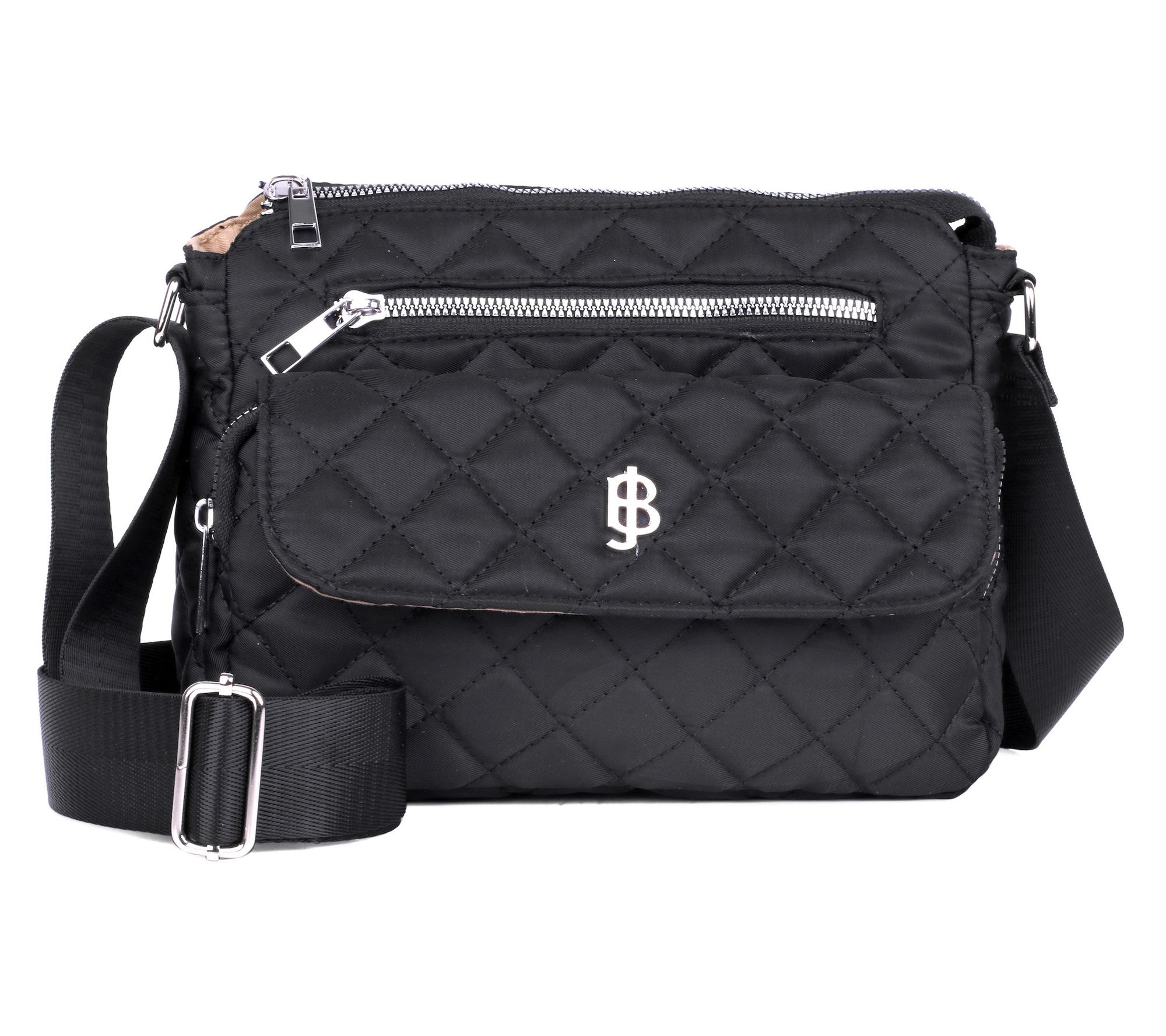 Julia Buxton Quilted Nylon Crossbody Bag