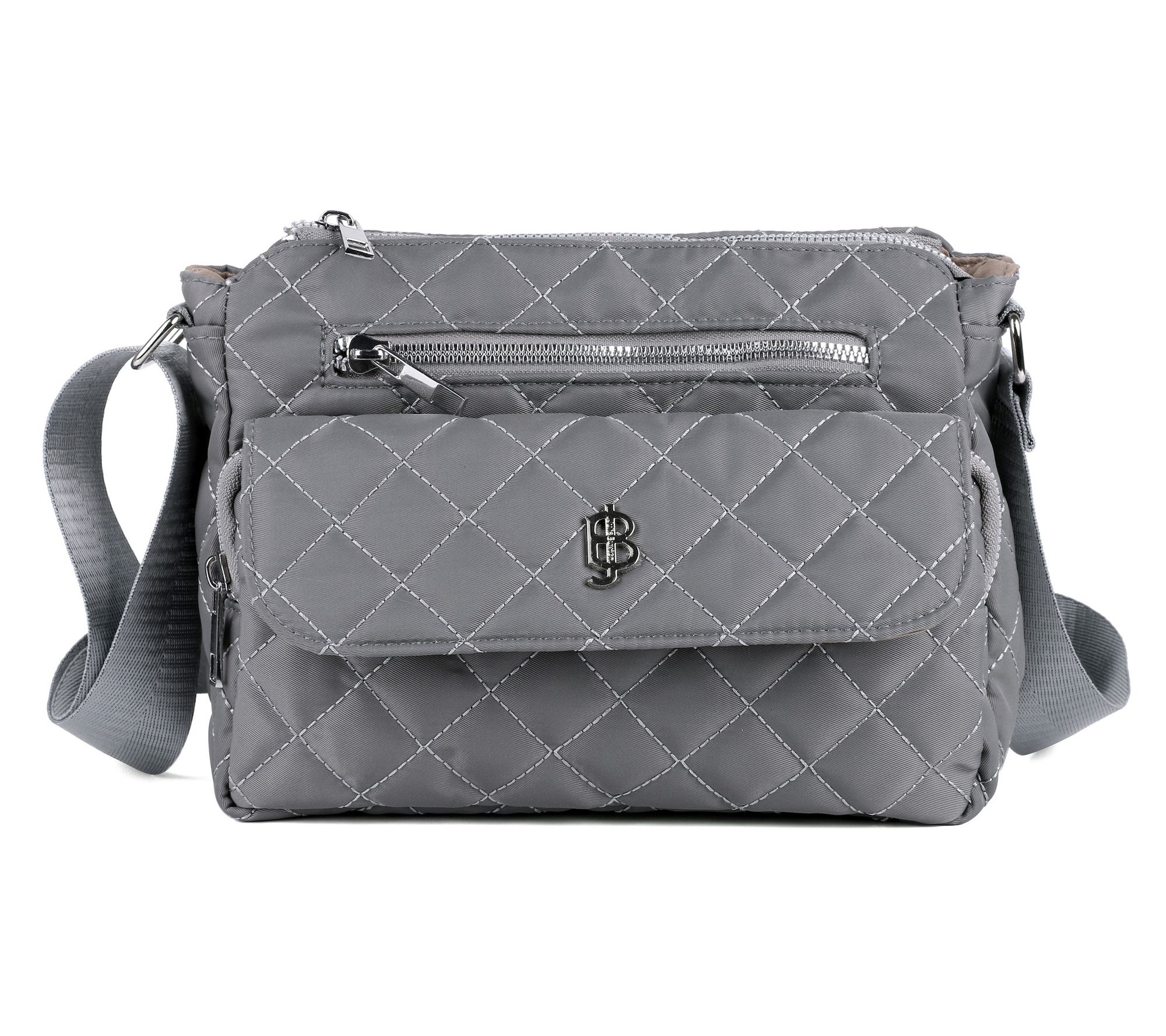 Julia Buxton Quilted Nylon Crossbody Bag