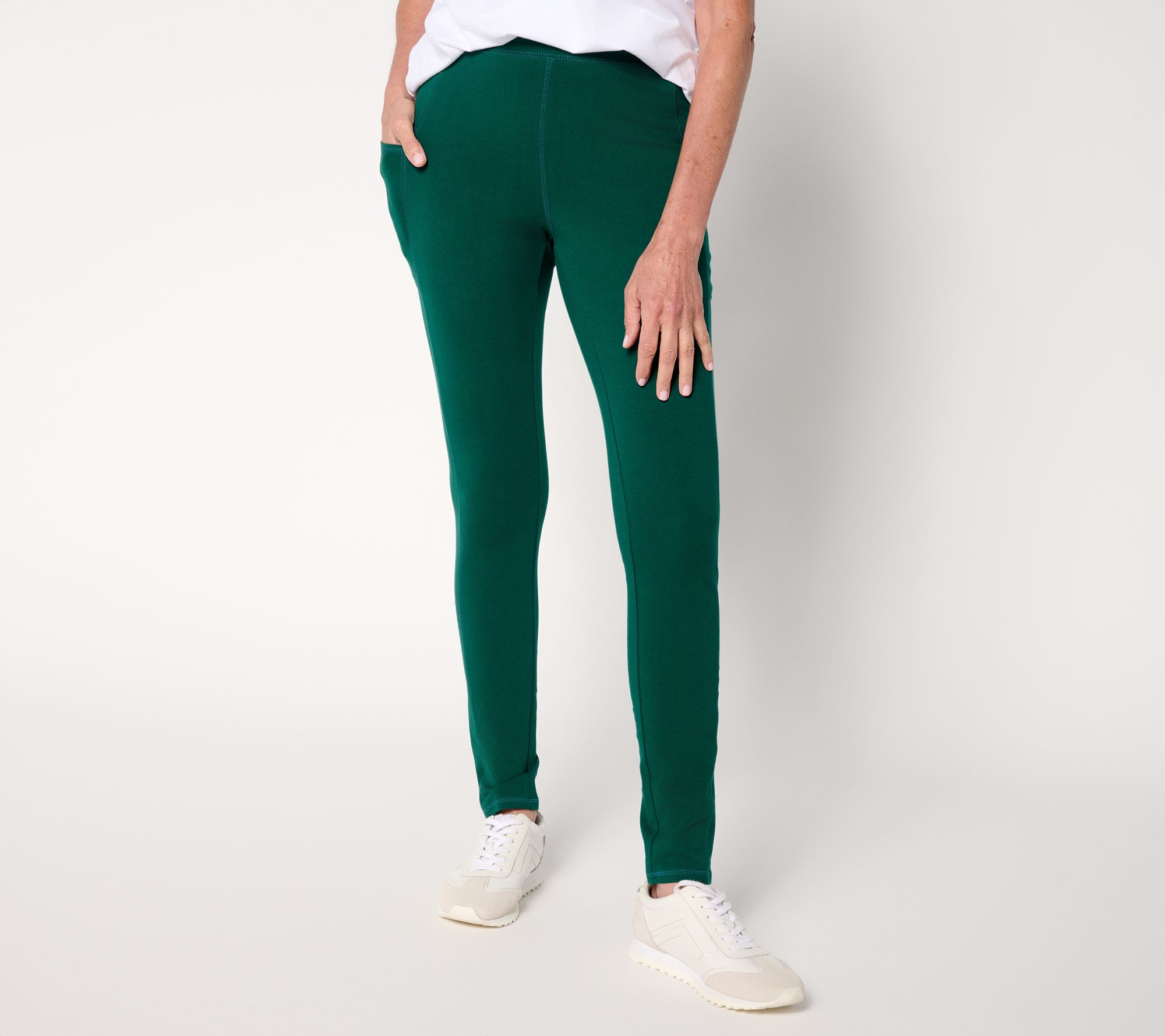 Denim & Co. Active Regular Duo Stretch Slim Leg Pants