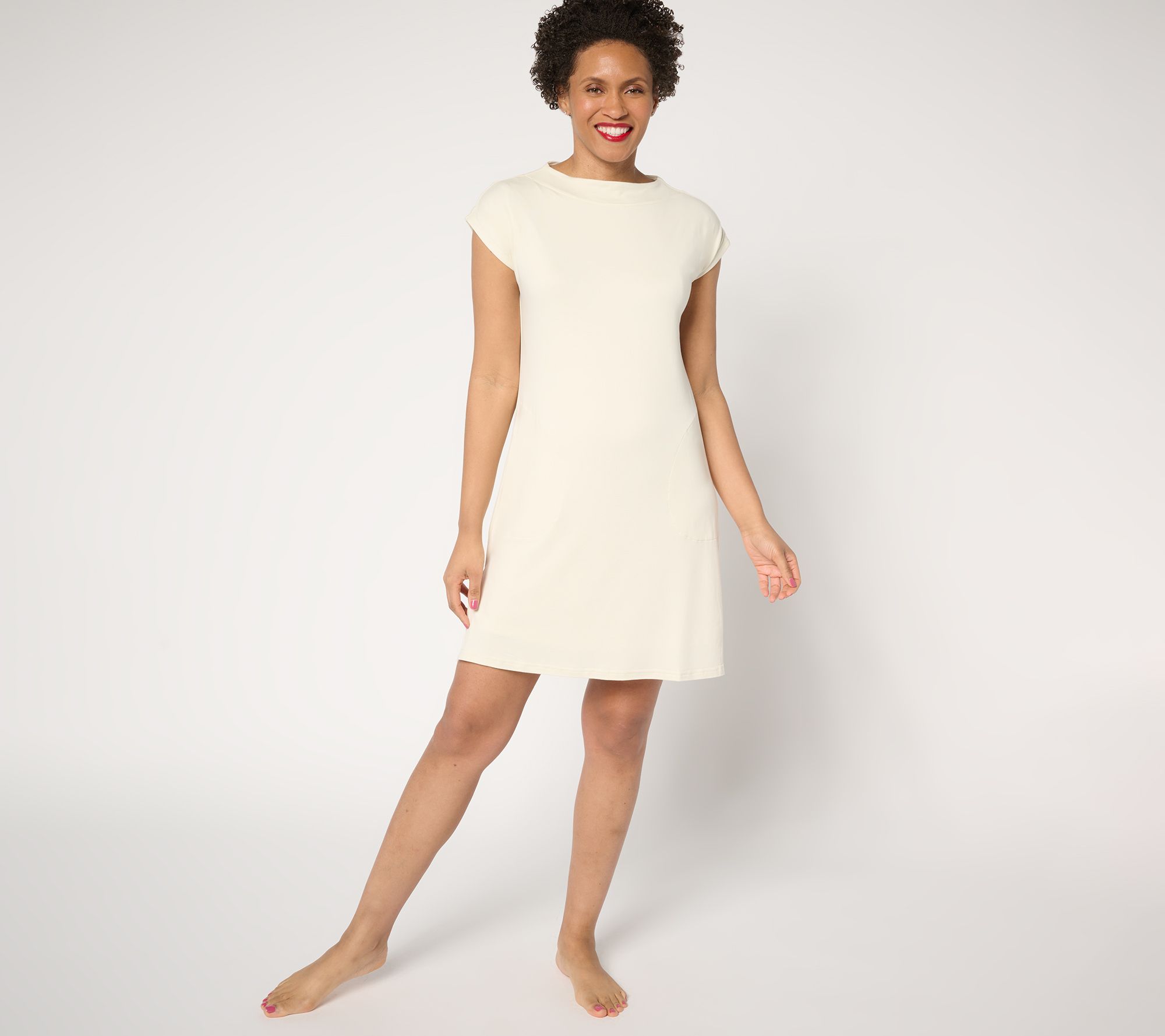 "As Is" MUK LUKS Cloud Knit Boat Neck Lounge Dress