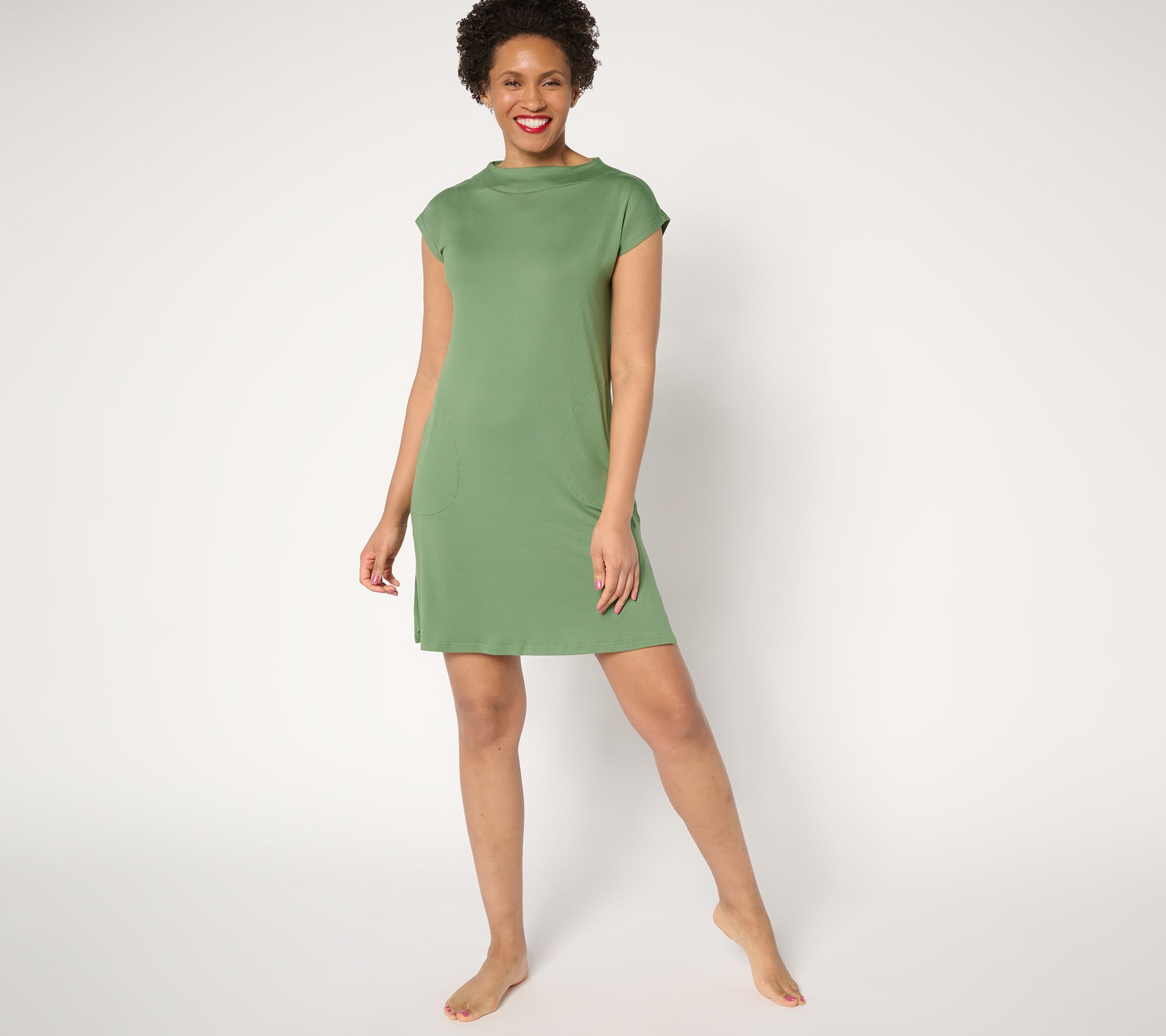 "As Is" MUK LUKS Cloud Knit Boat Neck Lounge Dress