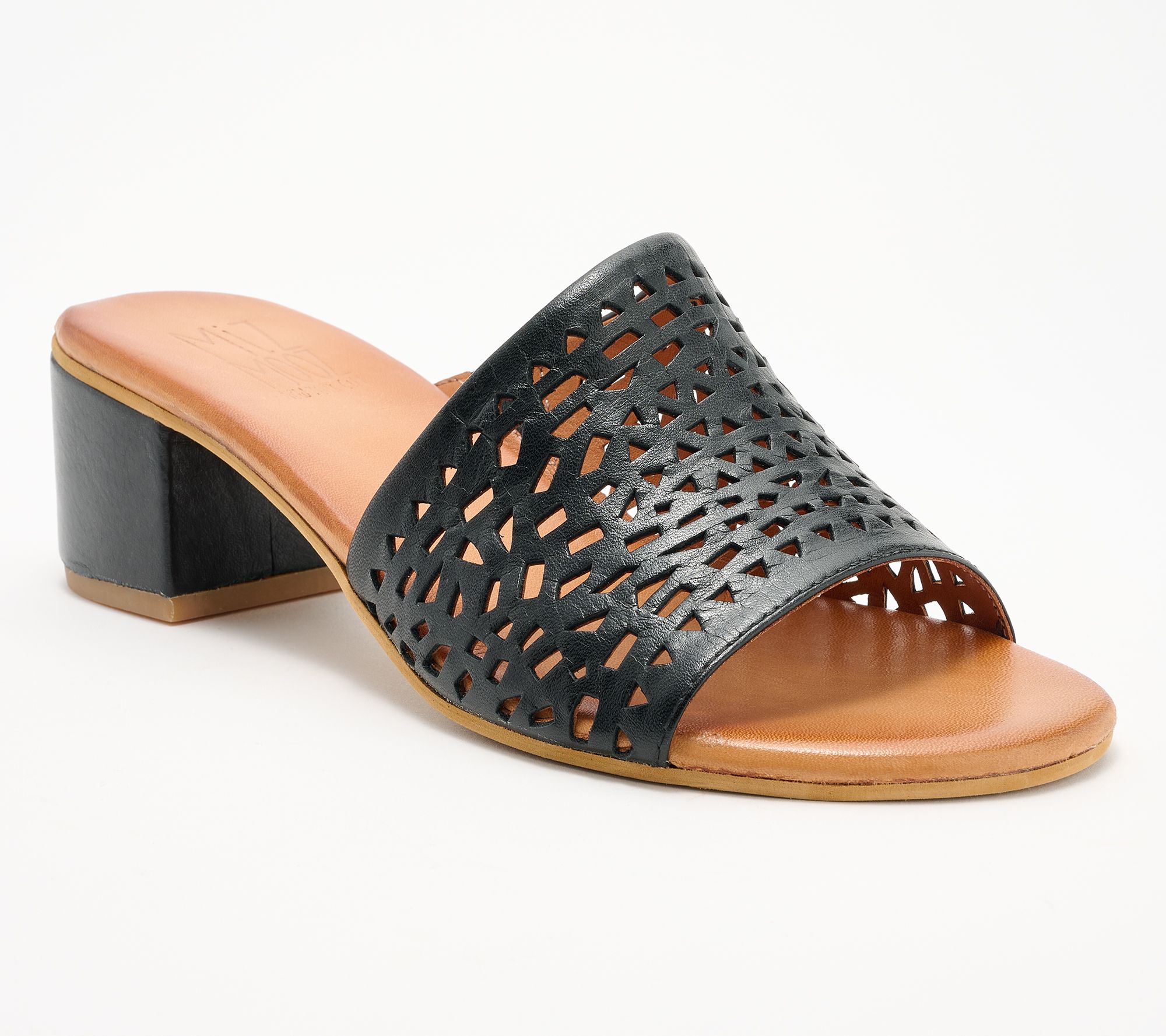 "As Is" Miz Mooz Leather Heeled Mules- Ryan