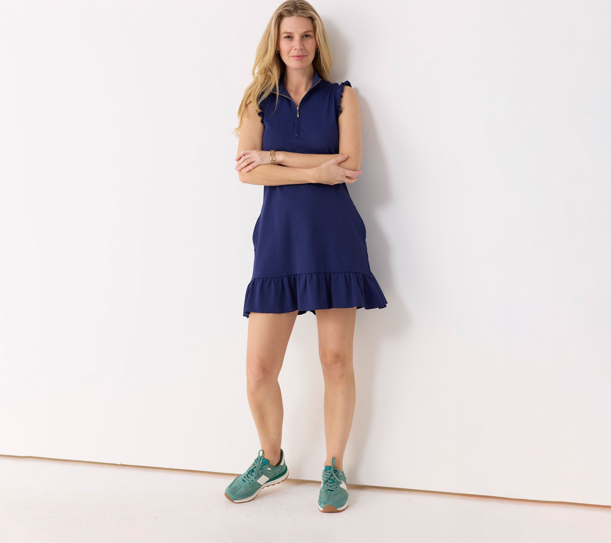 Cabana Life Sleeveless Ruffle Sport Dress UPF 50