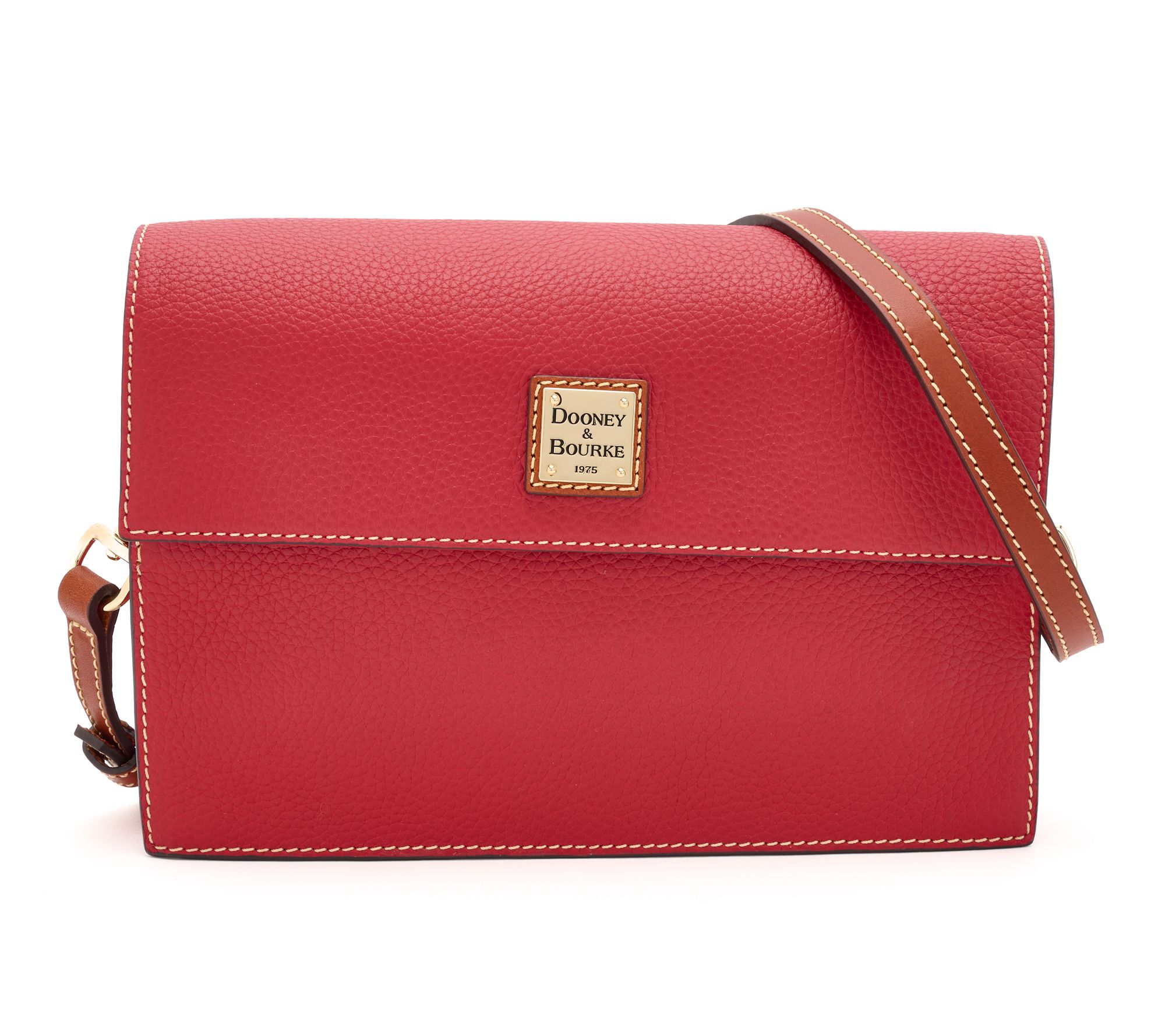 Dooney & Bourke Pebble Leather East/West Flap Shoulder Bag