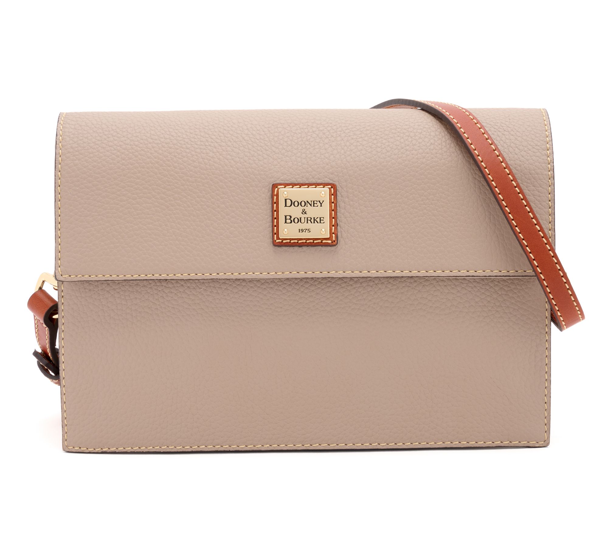 Dooney & Bourke Pebble Leather East/West Flap Shoulder Bag