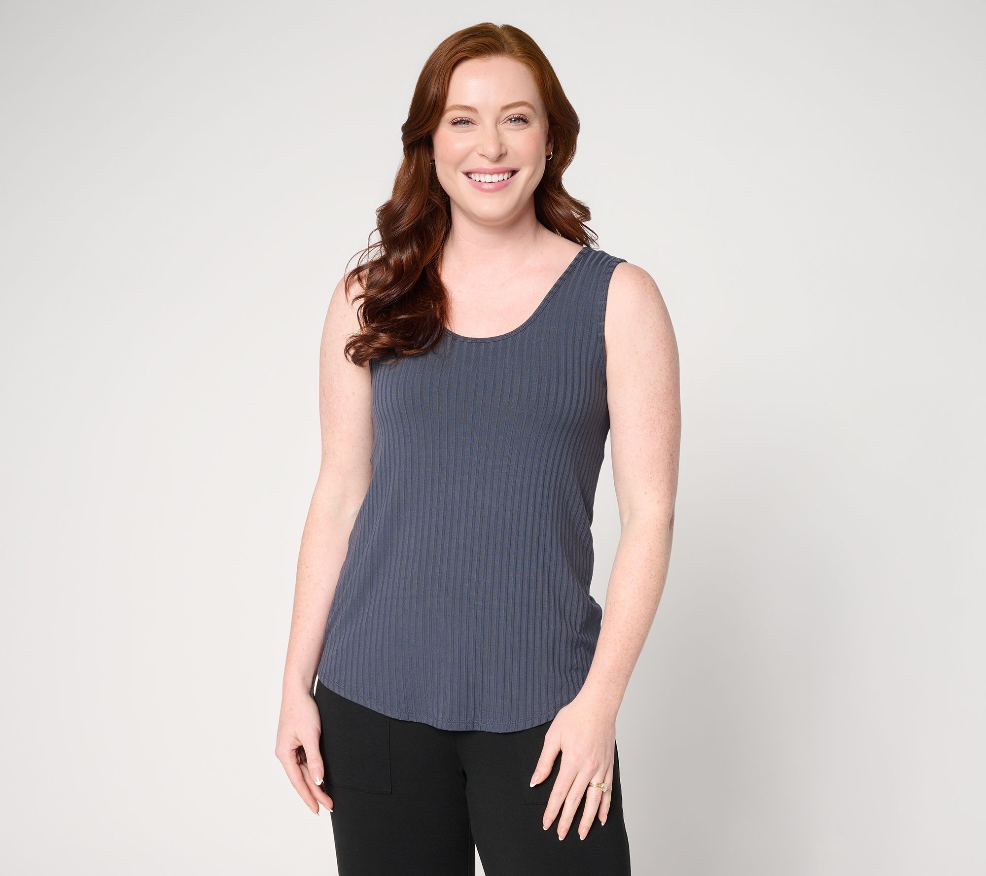 Anybody Radiant Rib Knit Fitted Tank with Support System
