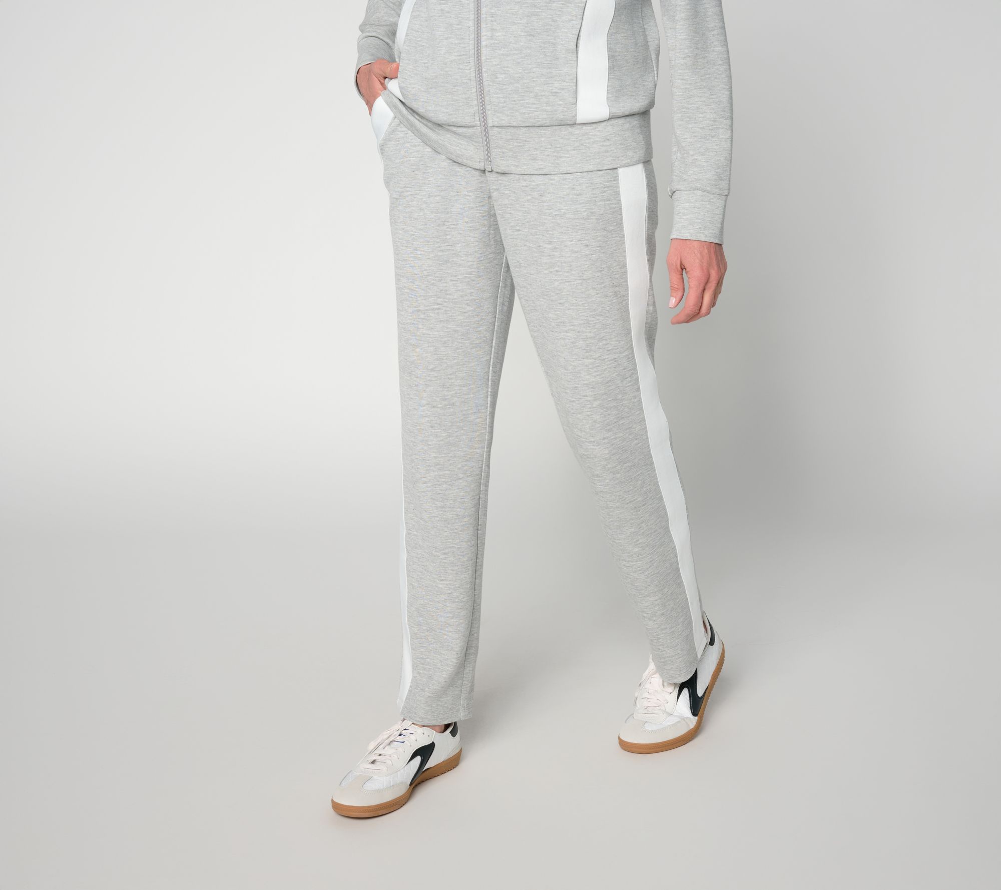 Belle by Kim Gravel Petite ScubaLuxe Sport Stripe Pant