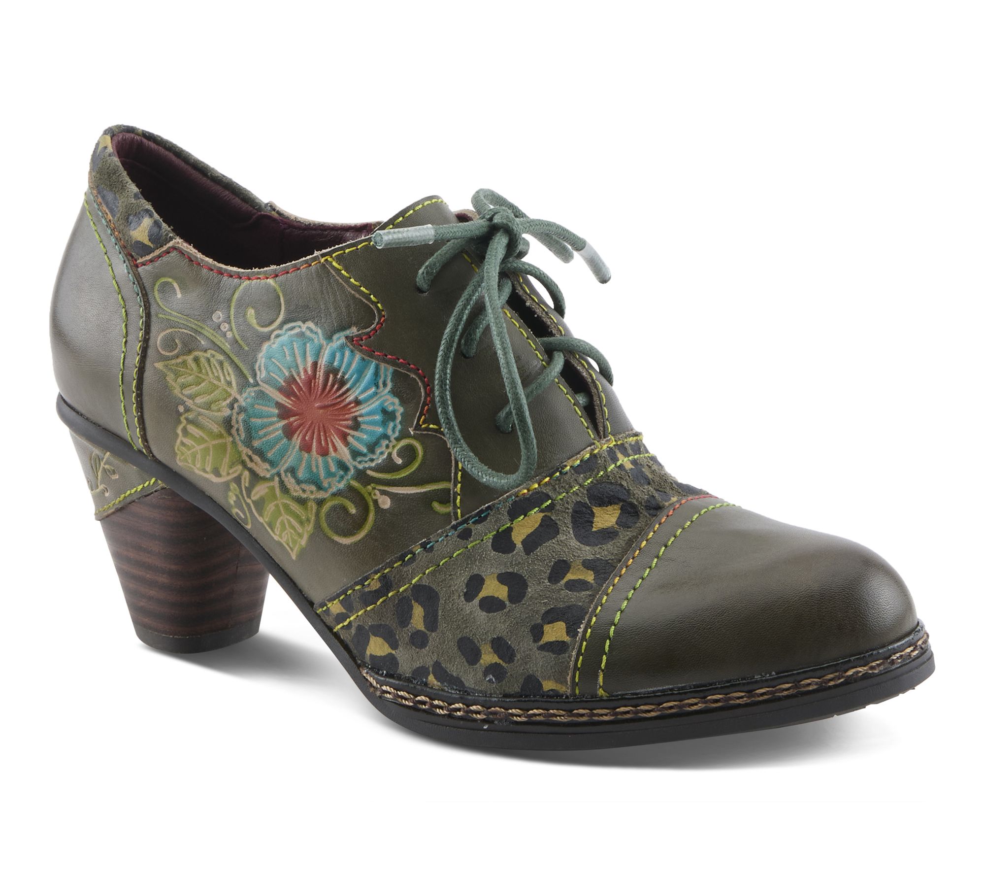 L'Artiste by Spring Step Lace-up Leather Shoes- Hunteera