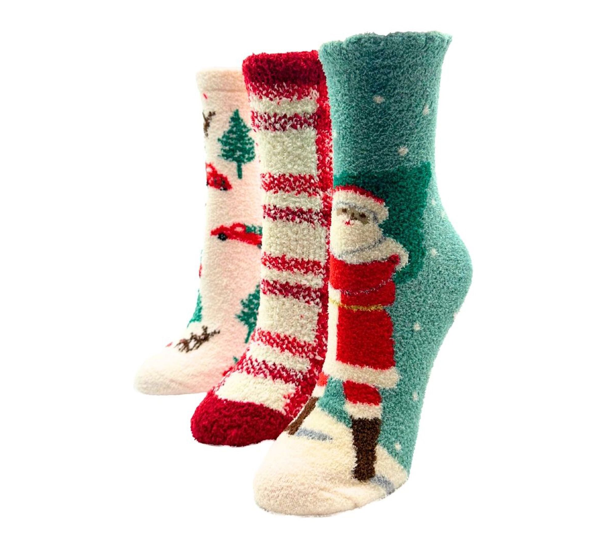 Hallmark Set of 3 Holiday Cozy Mid-Crew Socks