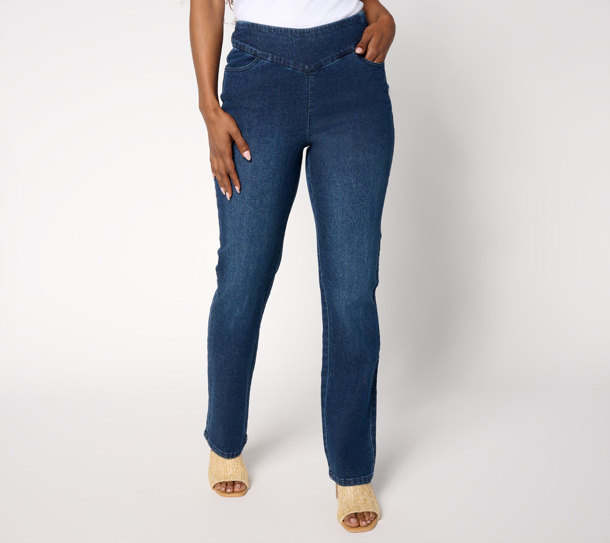 "As Is" Brandis Dress Out Loud Petite De Novo Denim Straight Leg