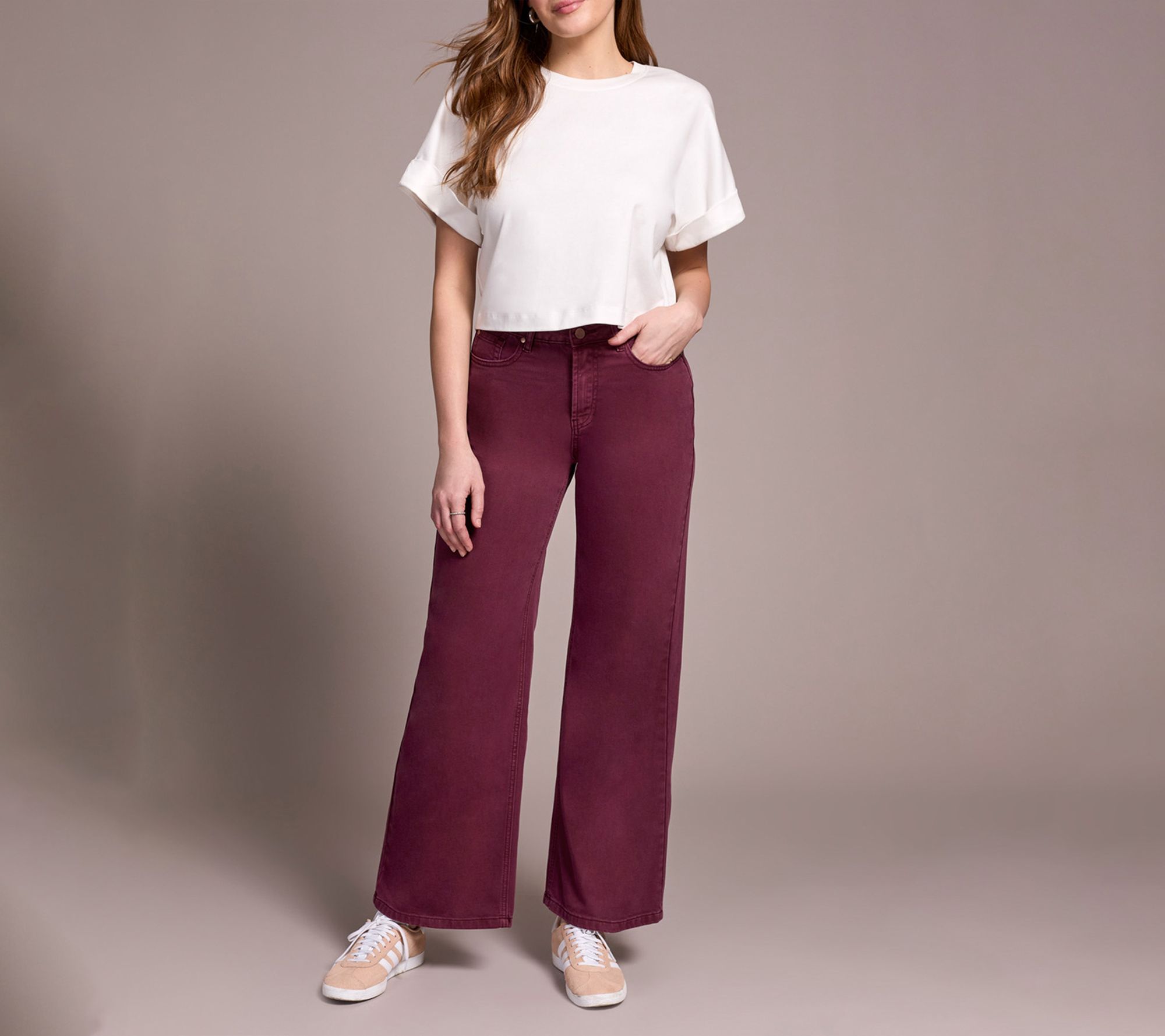 Tribal Brooke High Rise Hugging Wide Leg Jeans