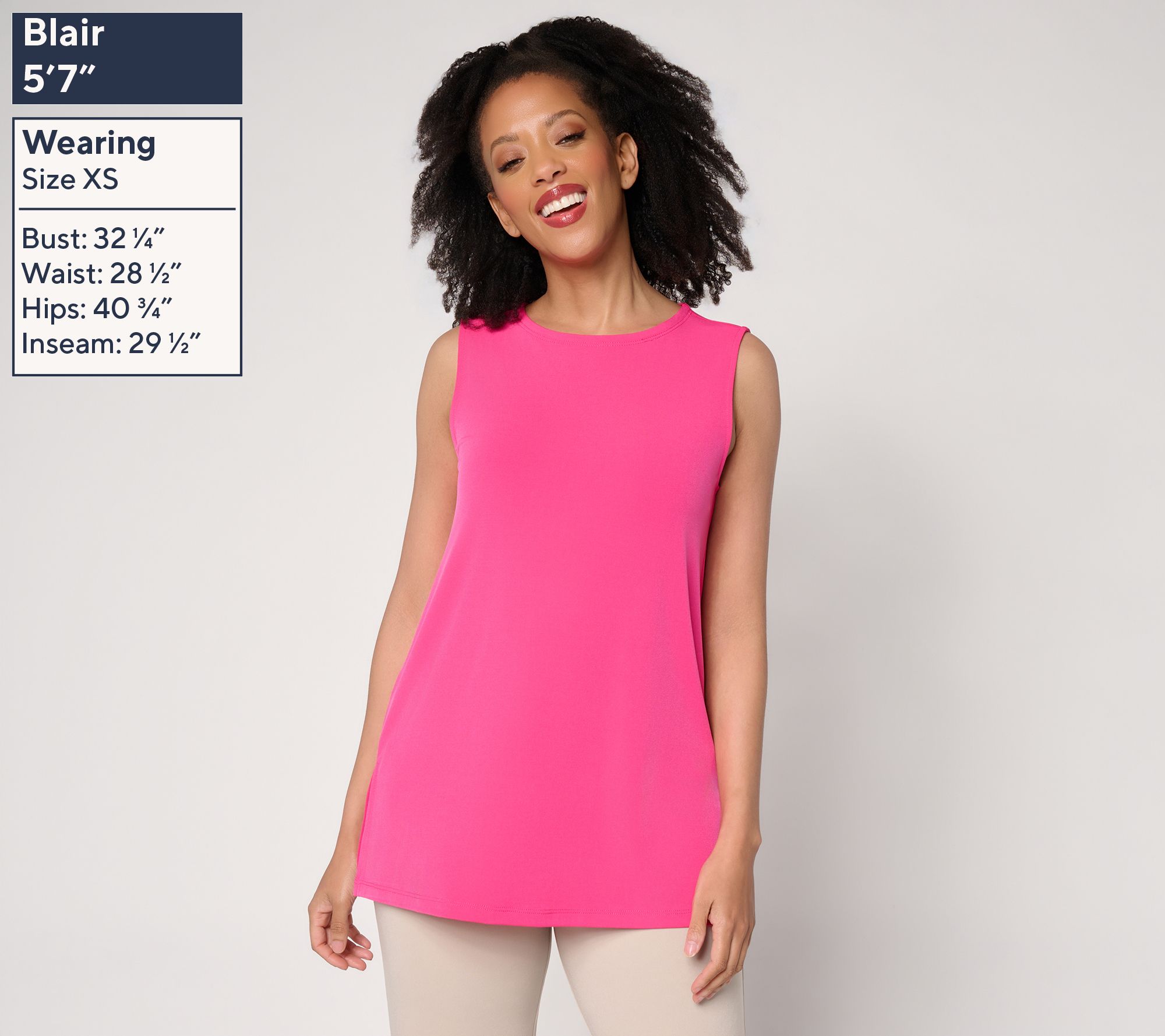 Susan Graver Essentials Regular Liquid Knit Sleeveless A-Line