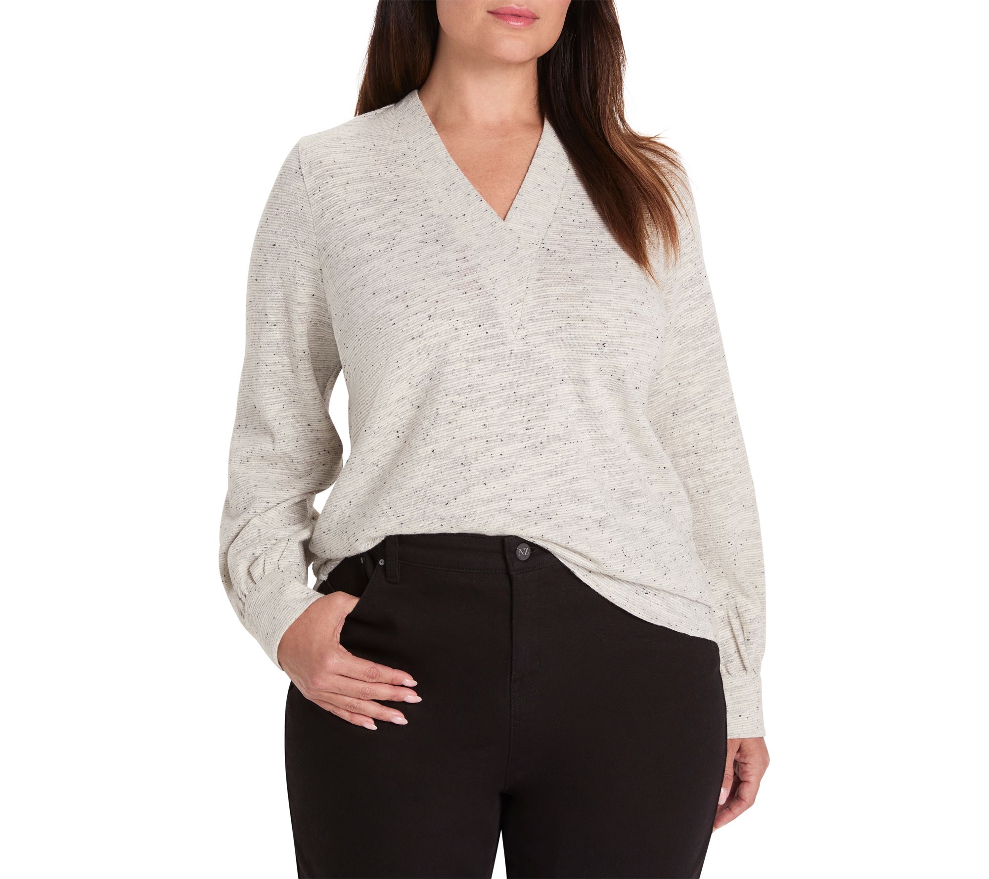 NIC+ZOE Downtown Sparkle Nep Knit Top