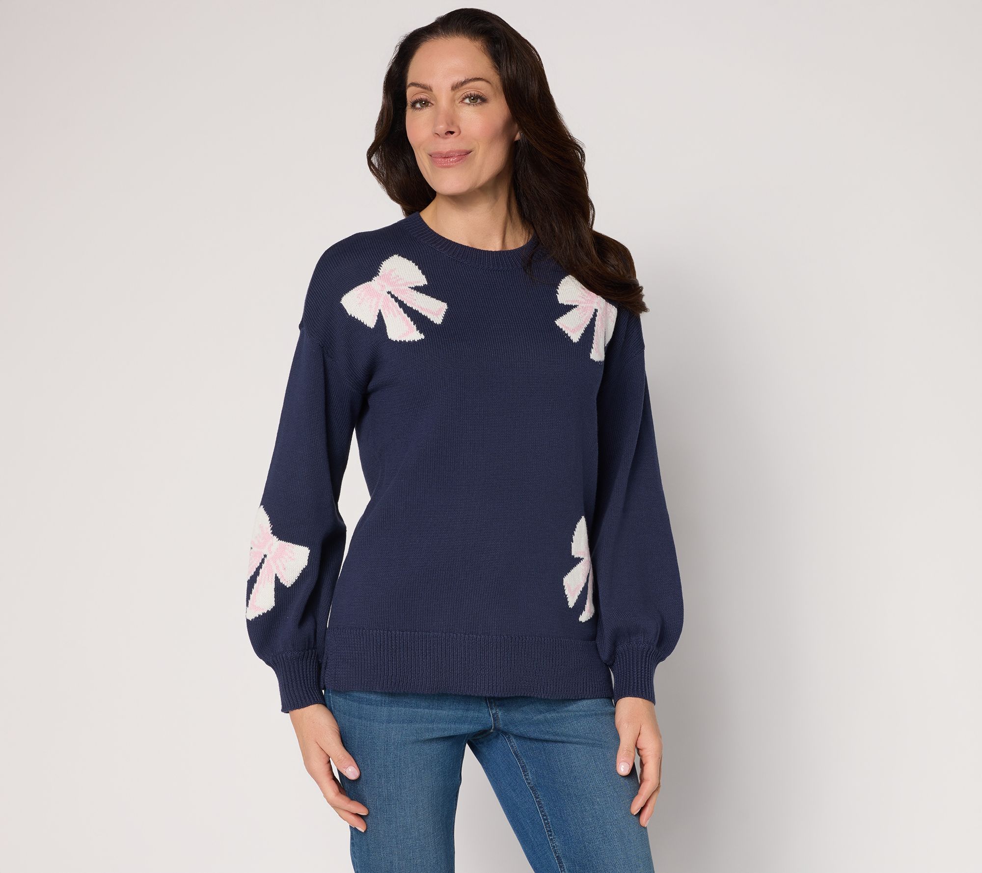 "As Is" Belle by Kim Gravel Life is Knot Too Bad Bow Sweater