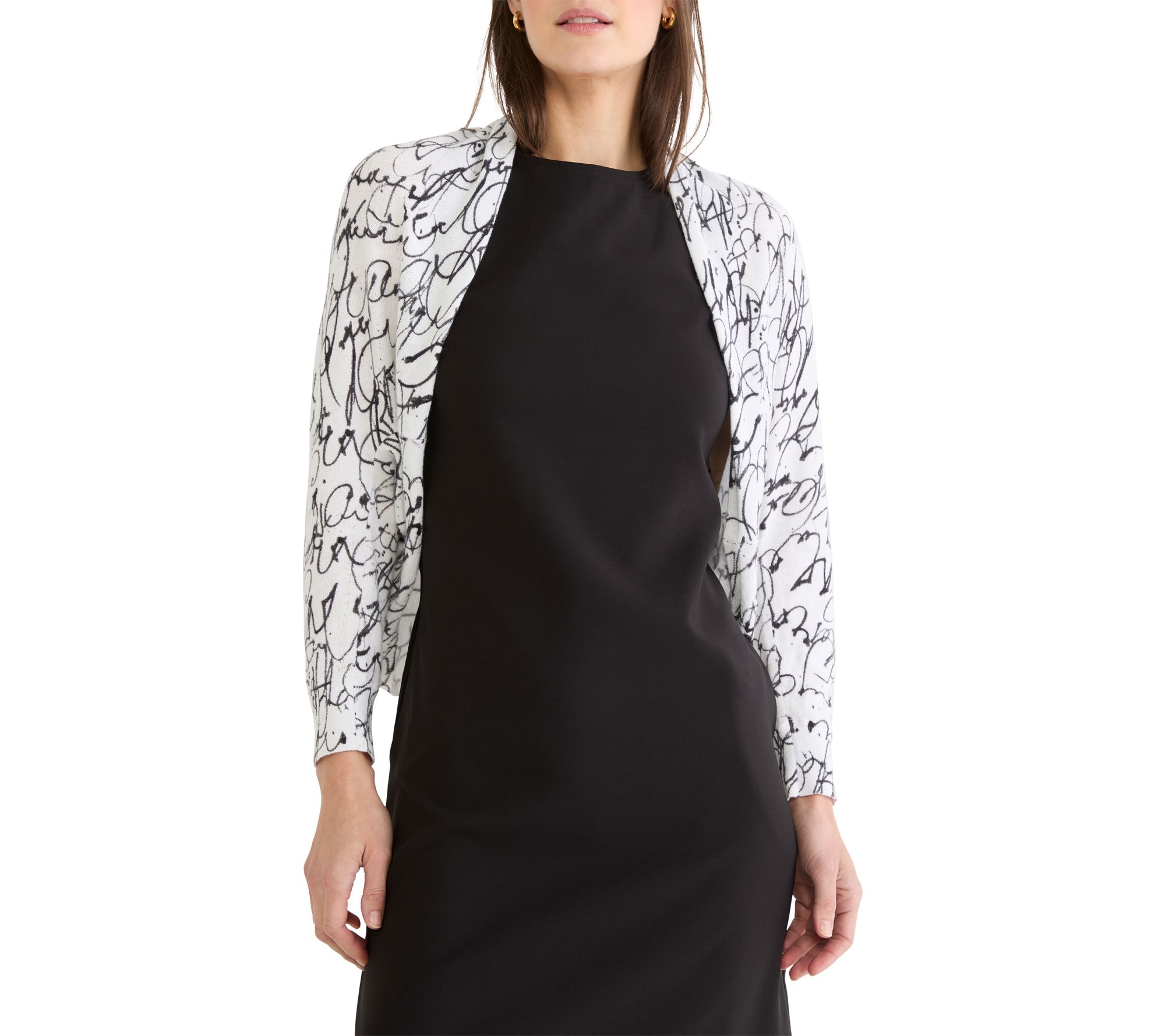  NIC+ZOE Cursive Shrug Cardigan