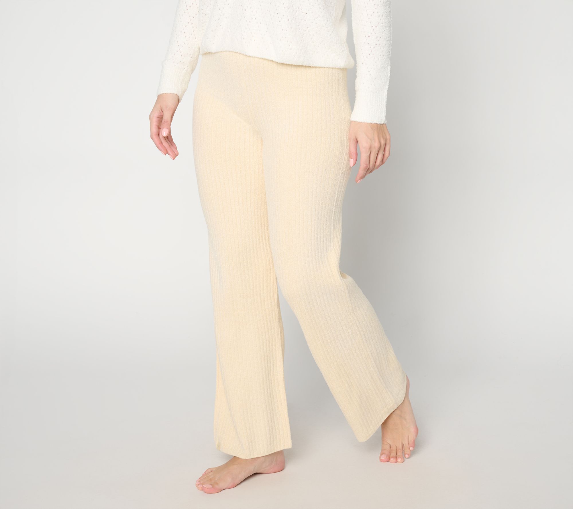 "As Is" Barefoot Dreams Reg CozyChic Ultra Lite Rib Wide Leg Pants