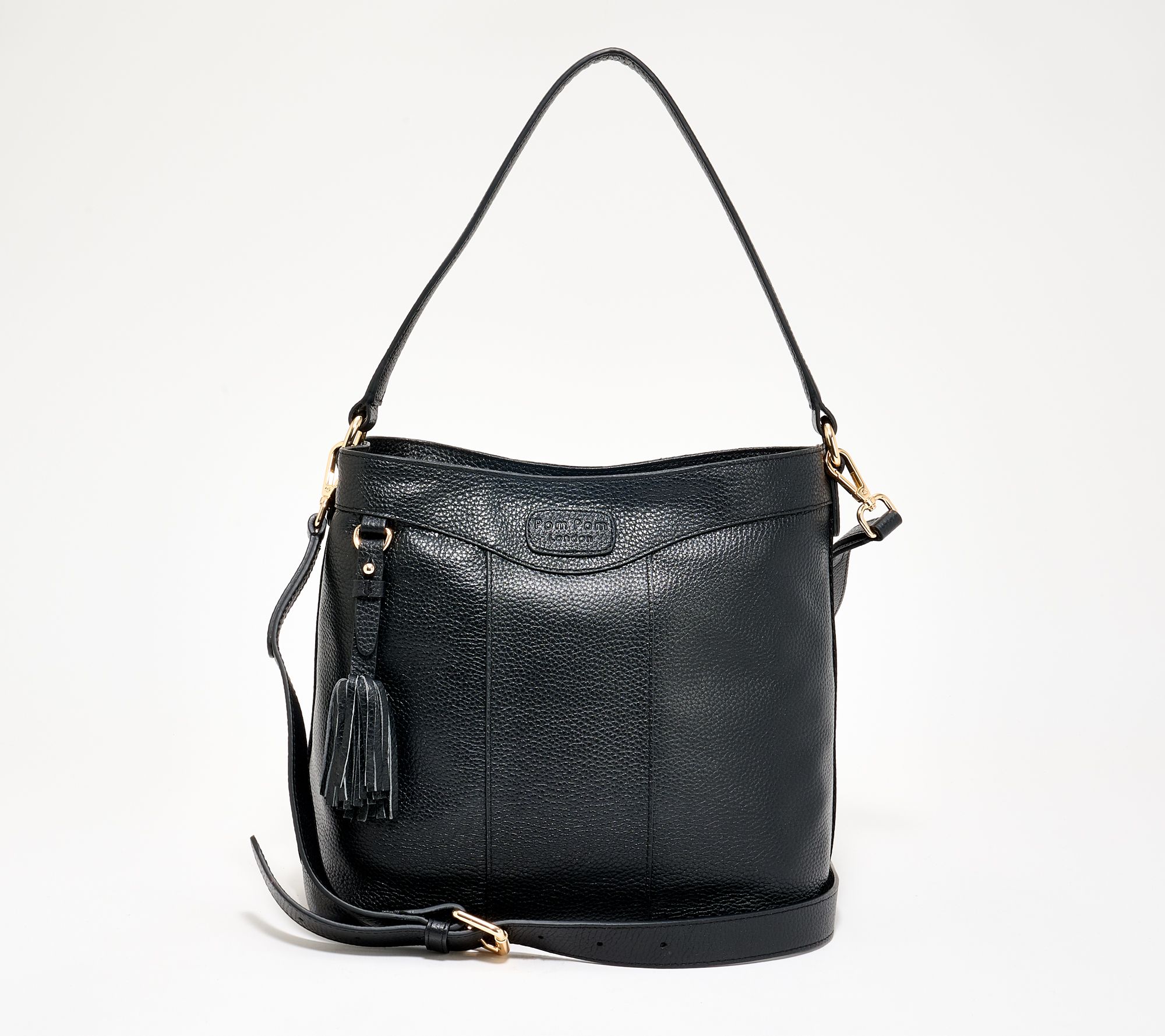 "As Is" Pom Pom London Hampstead Leather Bucket Bag