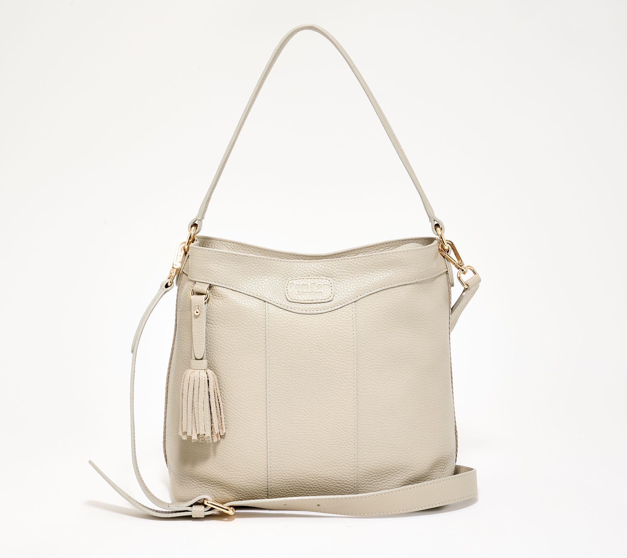 "As Is" Pom Pom London Hampstead Leather Bucket Bag