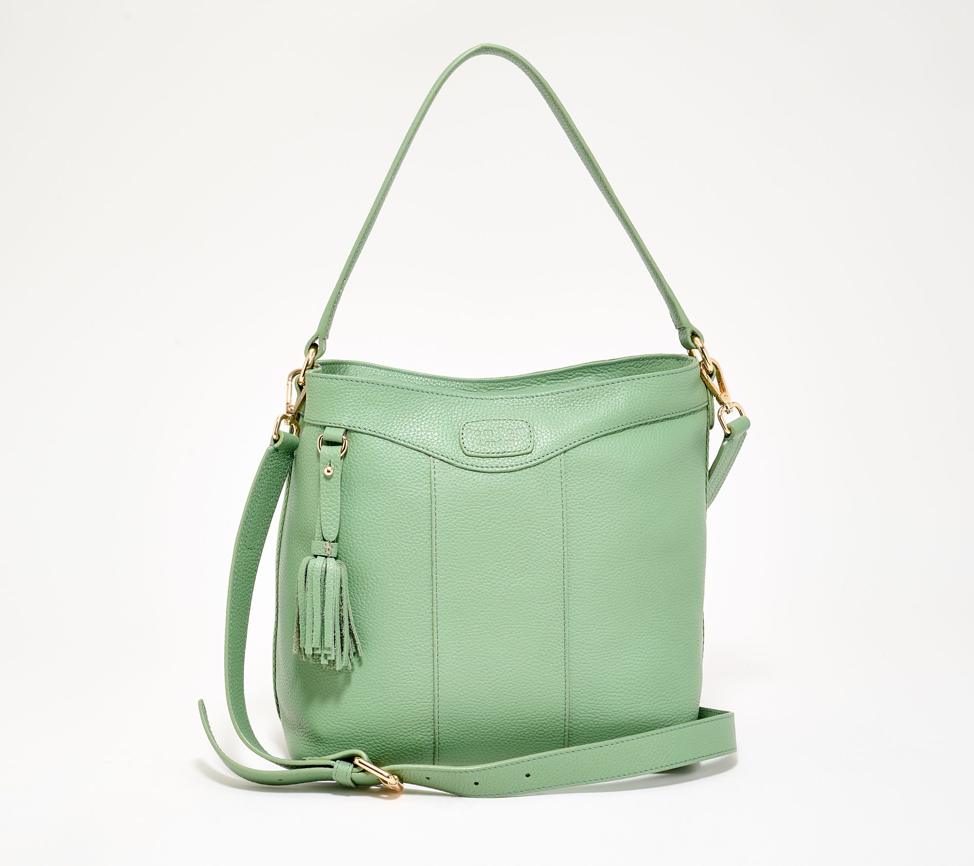 "As Is" Pom Pom London Hampstead Leather Bucket Bag