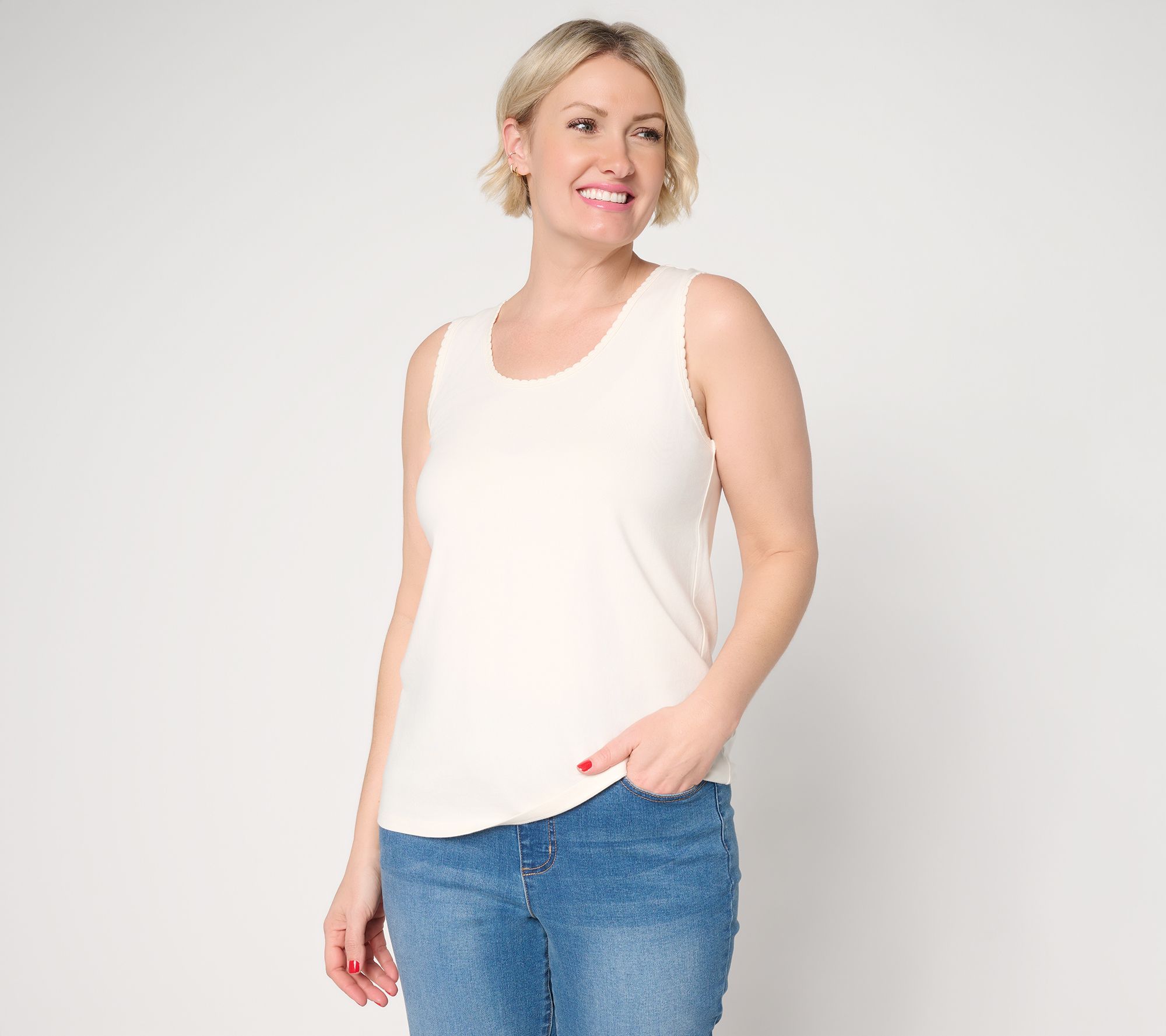 "As Is" Ree by the Pioneer Woman Essential Cotton Modal Knit Tank Top