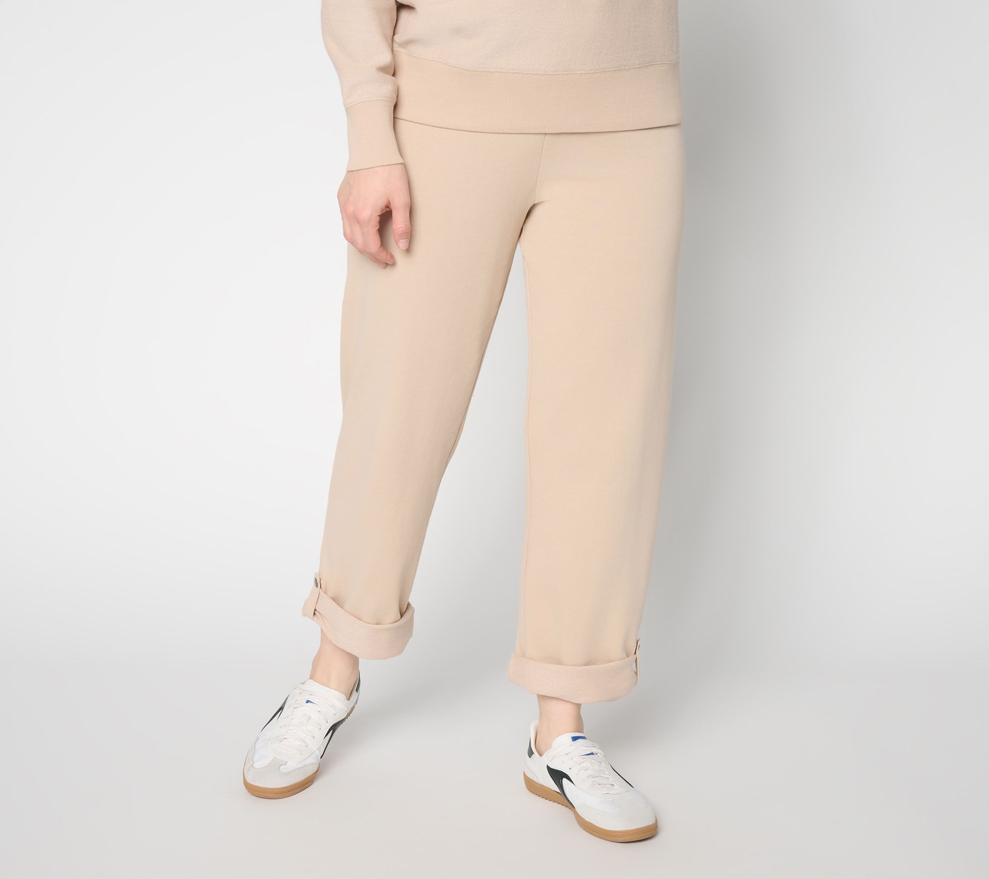 "As Is" Studio Park Petite Convertible Terry Pants