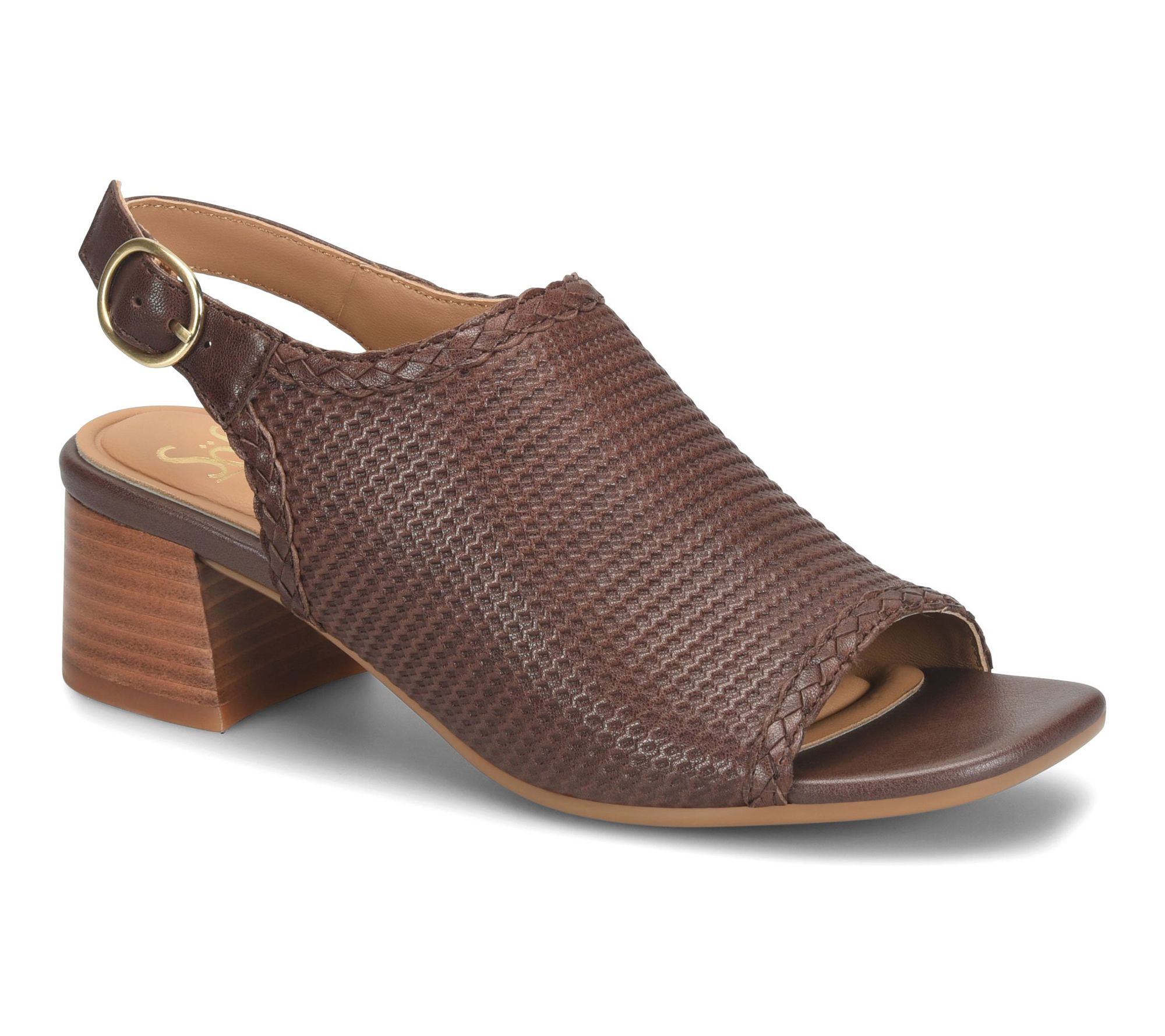 Sofft Embossed Leather Slingback Sandal - Lois
