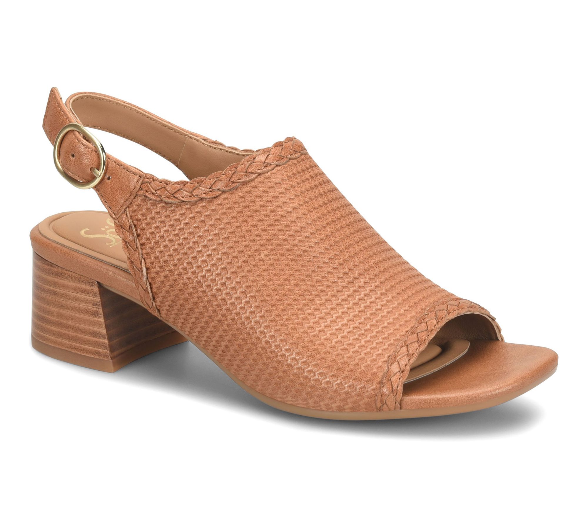 Sofft Embossed Leather Slingback Sandal - Lois