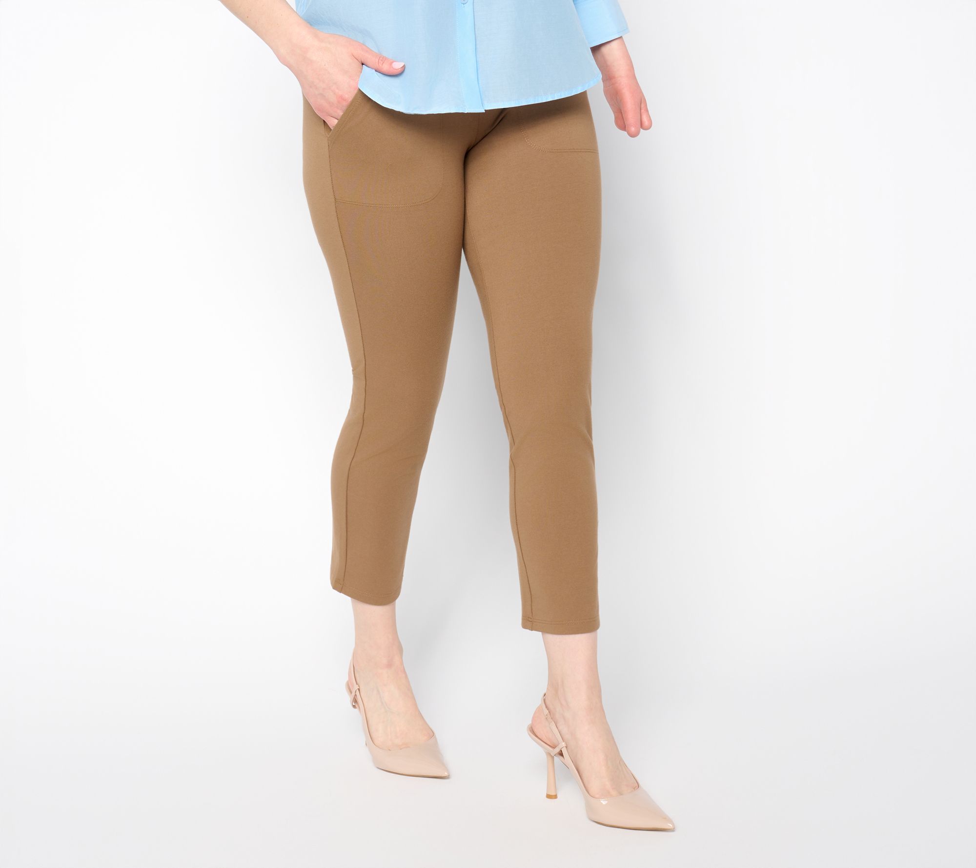 "As Is" Women with Control Regular 86/14 Slim Leg Crop Empower Pant