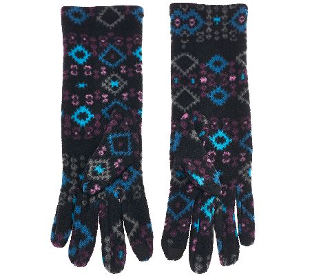 Cuddl Duds Fleecewear Stretch Gloves with Touchpoint Tips - QVC.com