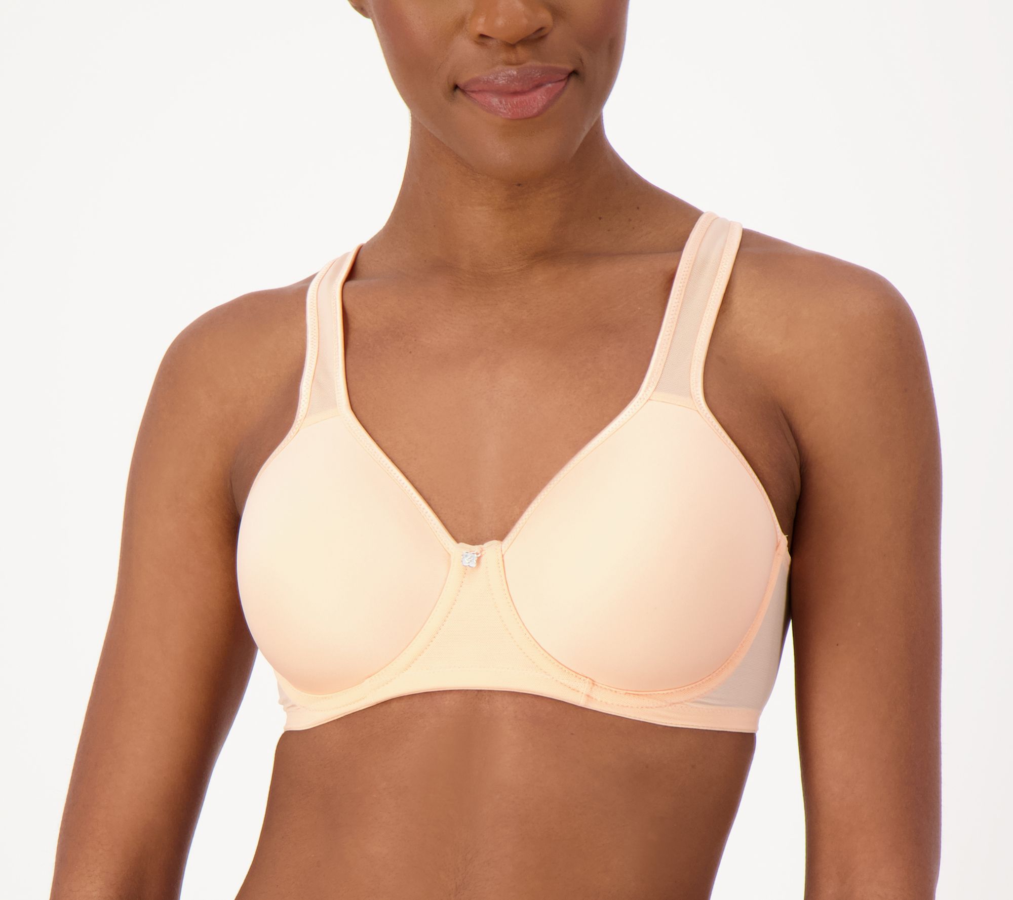 Breezies Shimmer Stripe and Lace Bra on QVC 