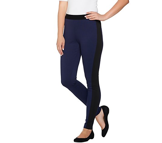 Lisa Rinna Collection Petite Leggings with Ribbed Panel 