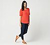 "As Is" Denim & Co. Essentials Set of Two Elbow Sleeve Knit Tops, 2 of 6