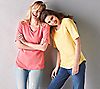 "As Is" Denim & Co. Essentials Set of Two Elbow Sleeve Knit Tops, 5 of 6