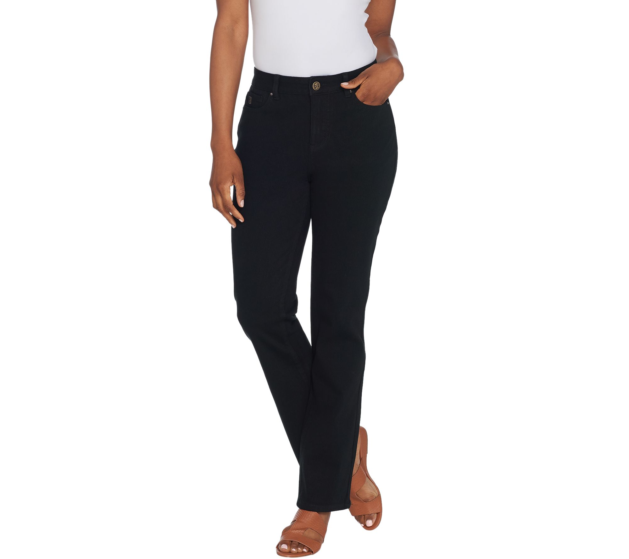 "As Is" Belle by Kim Gravel Flexibelle 5-Pocket Boot Cut Jeans Reg.