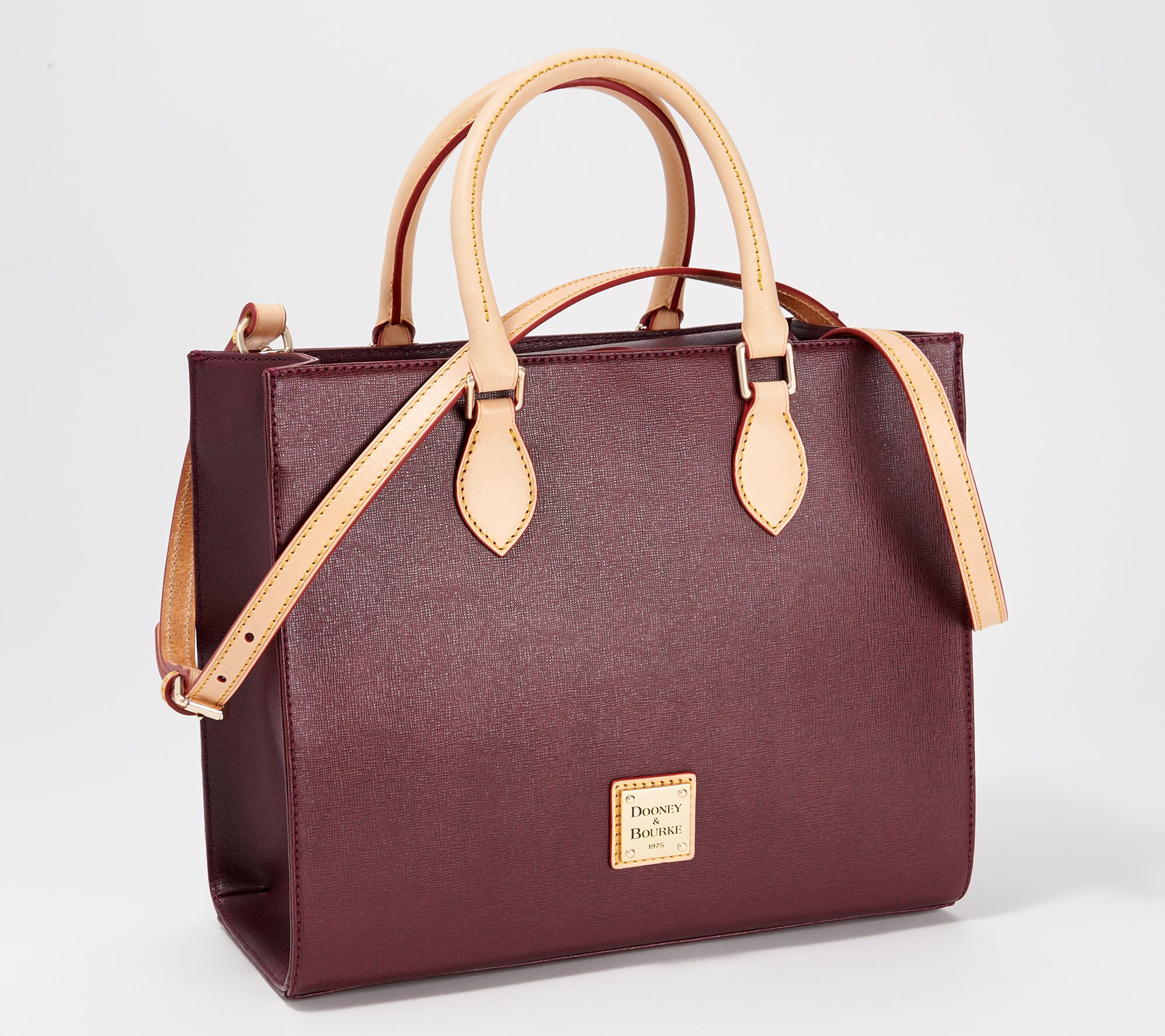 Dooney & Bourke Patent Leather Tote Handbag- Janie on QVC 