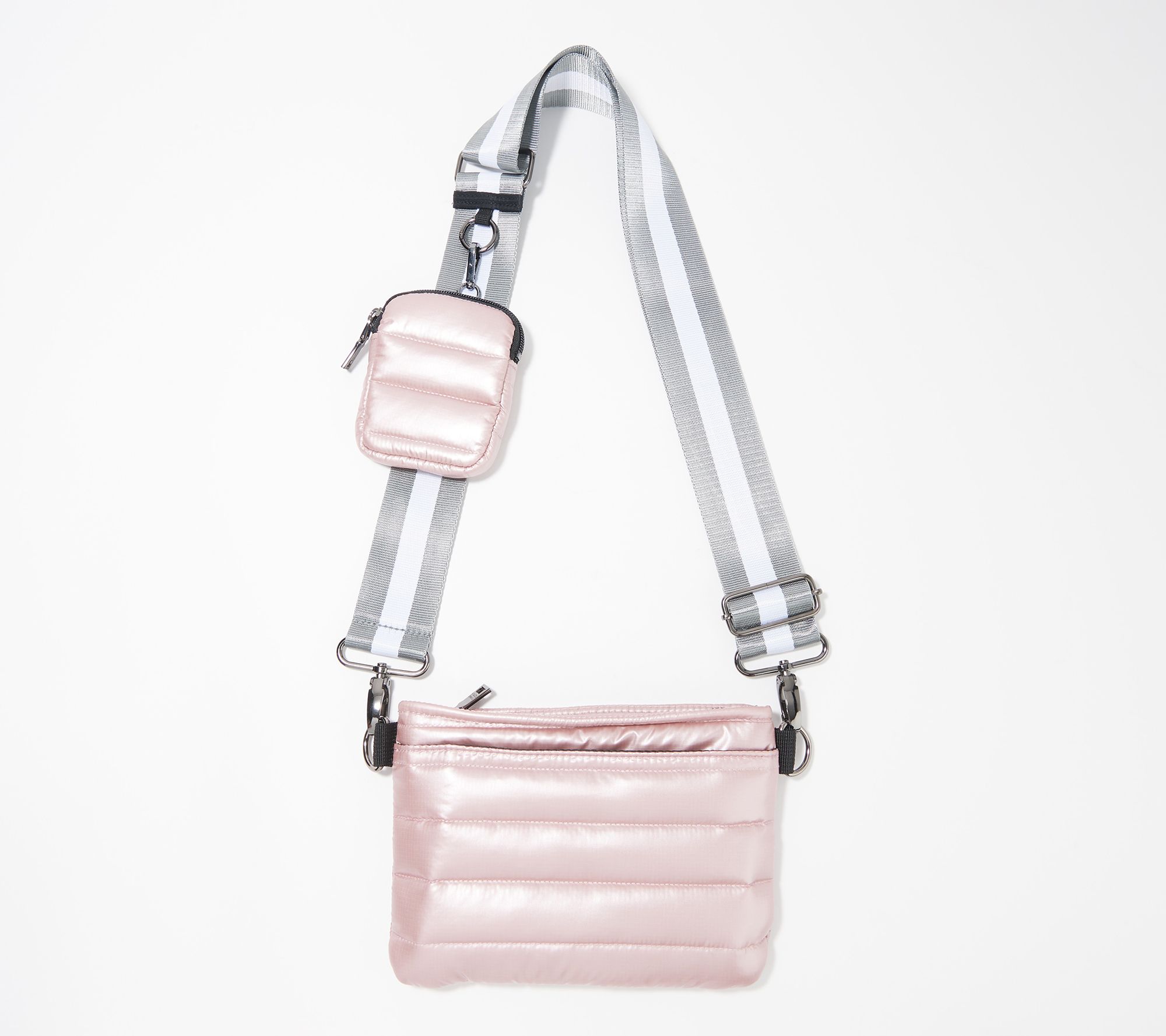 Think Royln Convertible Nylon Crossbody w/ Accessory Pouch Sash