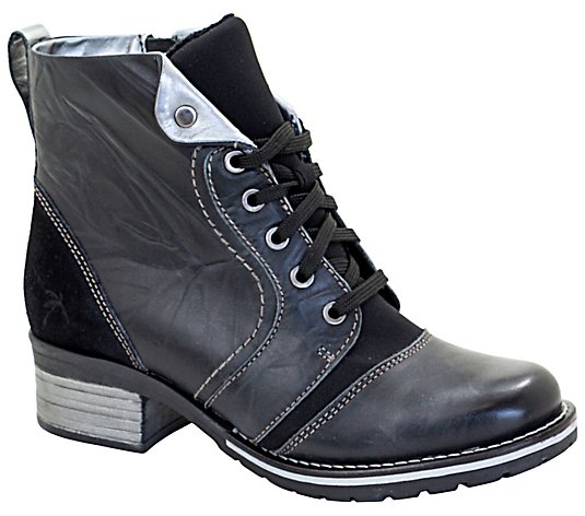 Dromedaris Leather Ankle Boots - Karissa Neoprene