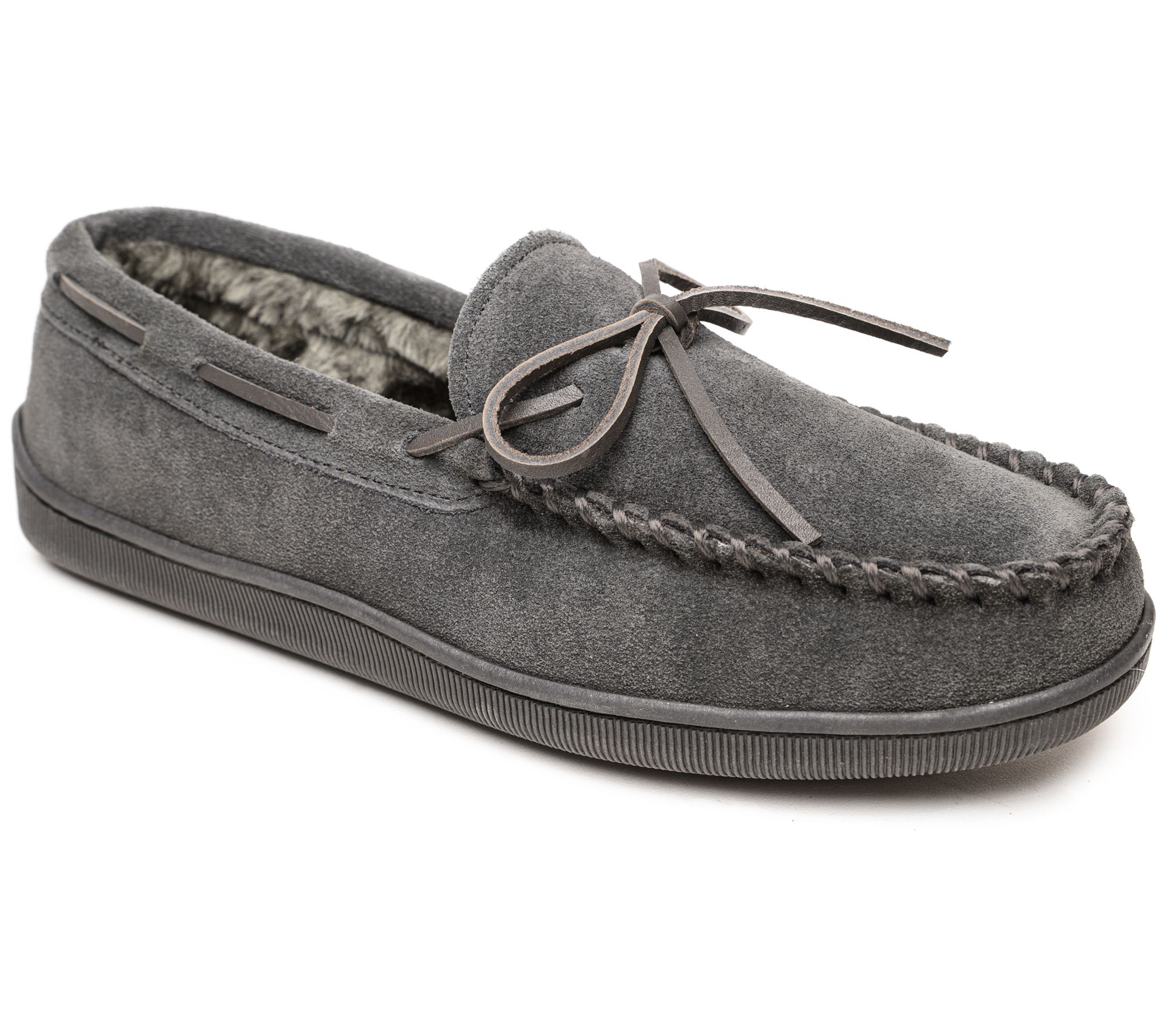 Minnetonka Men's Pile-Lined Hardsole Moccasins
