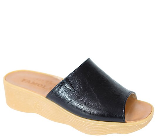 Famolare Get There Leather Wedge Sandal - SlideN Seek