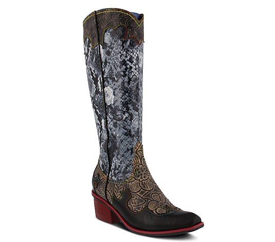 L'Artiste by Spring Step Leather Western-StyleBoots - Rodeo