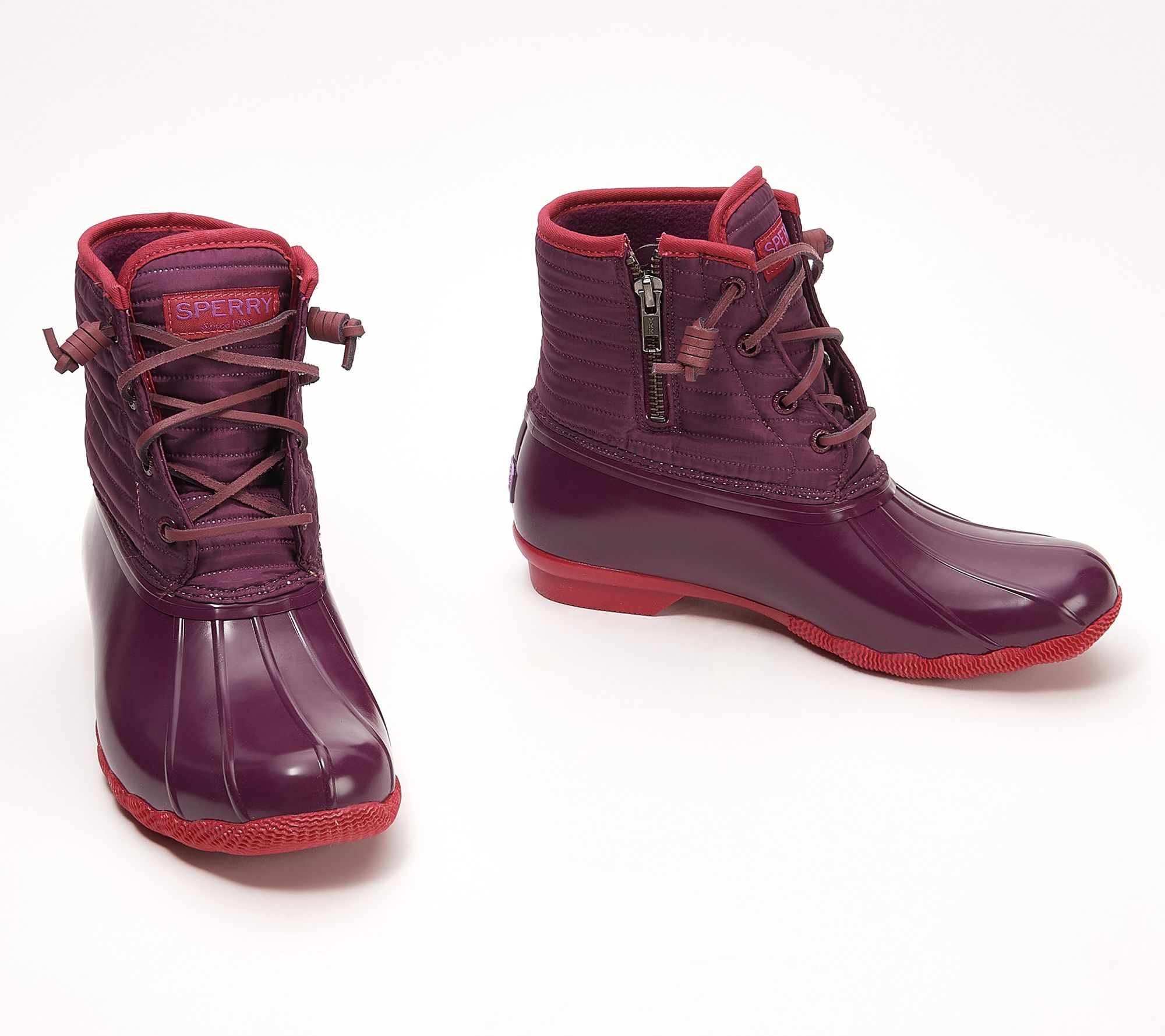 lamentar Revelar Enfatizar Sperry Quilted Puff Nylon Saltwater Duck Boots - QVC.com