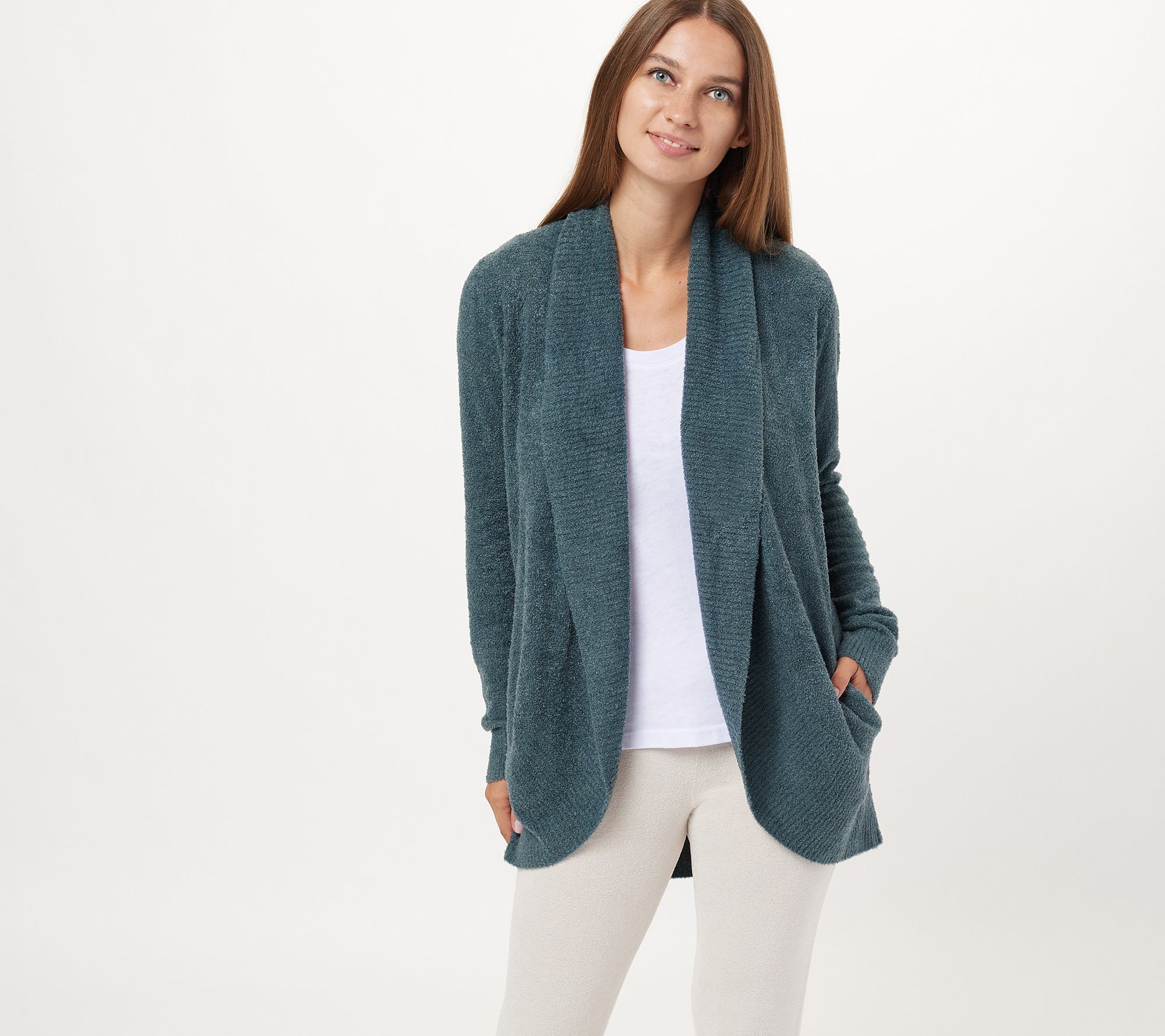 Barefoot Dreams Cozy Chic Lite Circle Cardigan - QVC.com