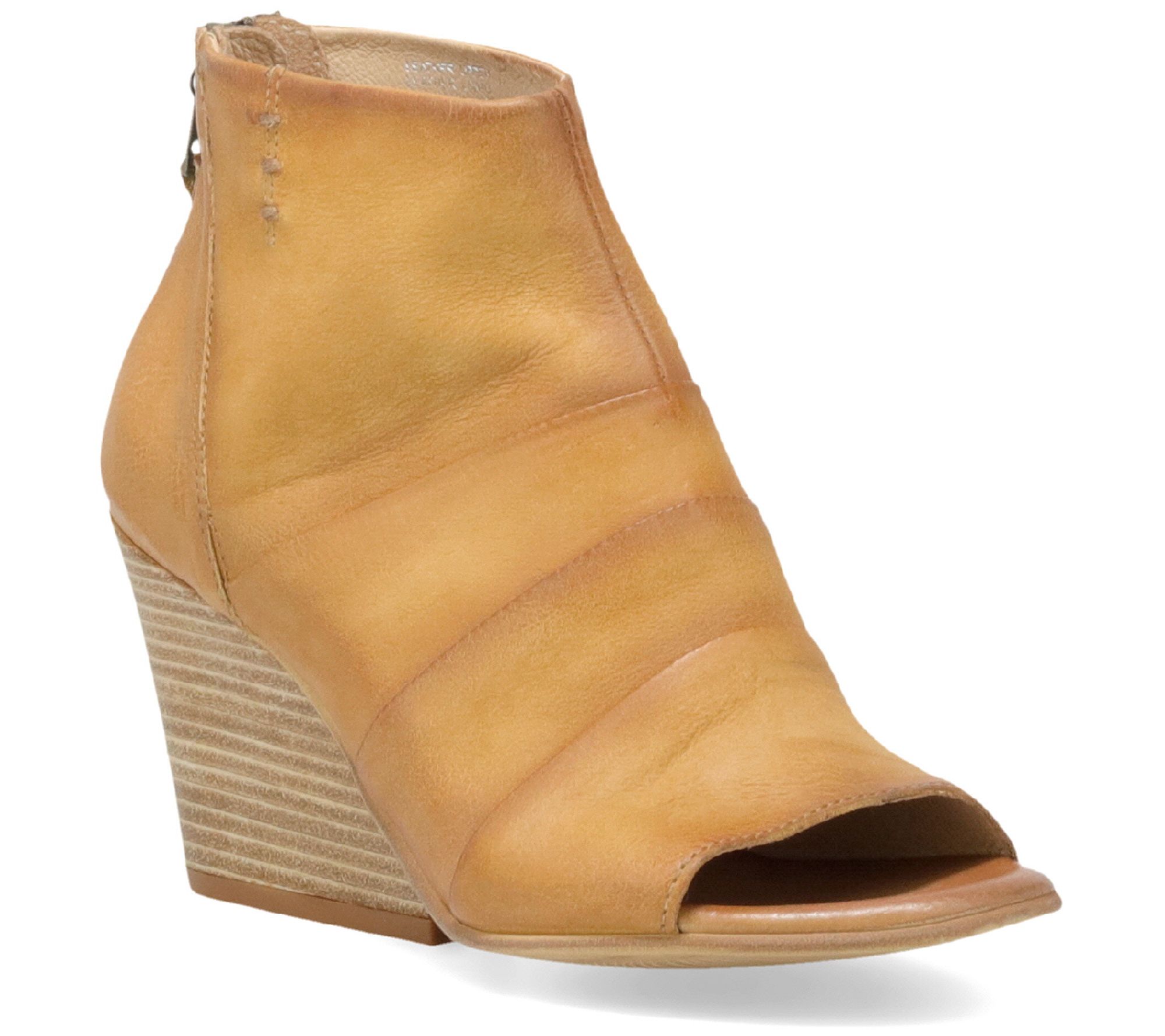 Miz Mooz Sculpted Wedge Peep-Toe Sandals - Keaton