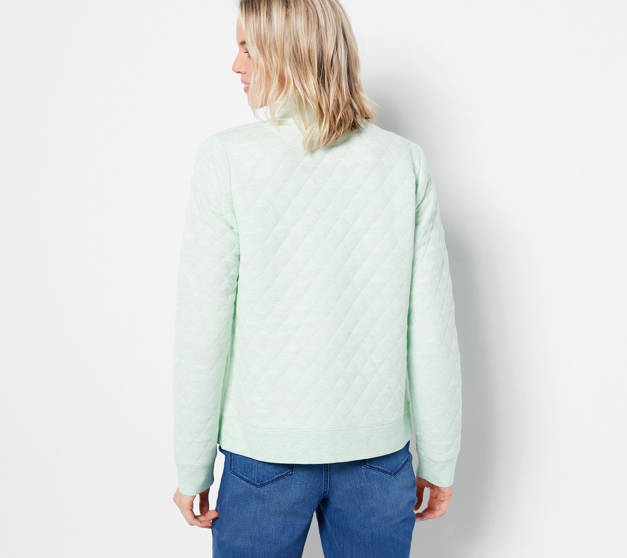 Isaac Mizrahi Live! SOHO Quilted Knit Jacquard Jacket w Stand Collar -  QVC.com