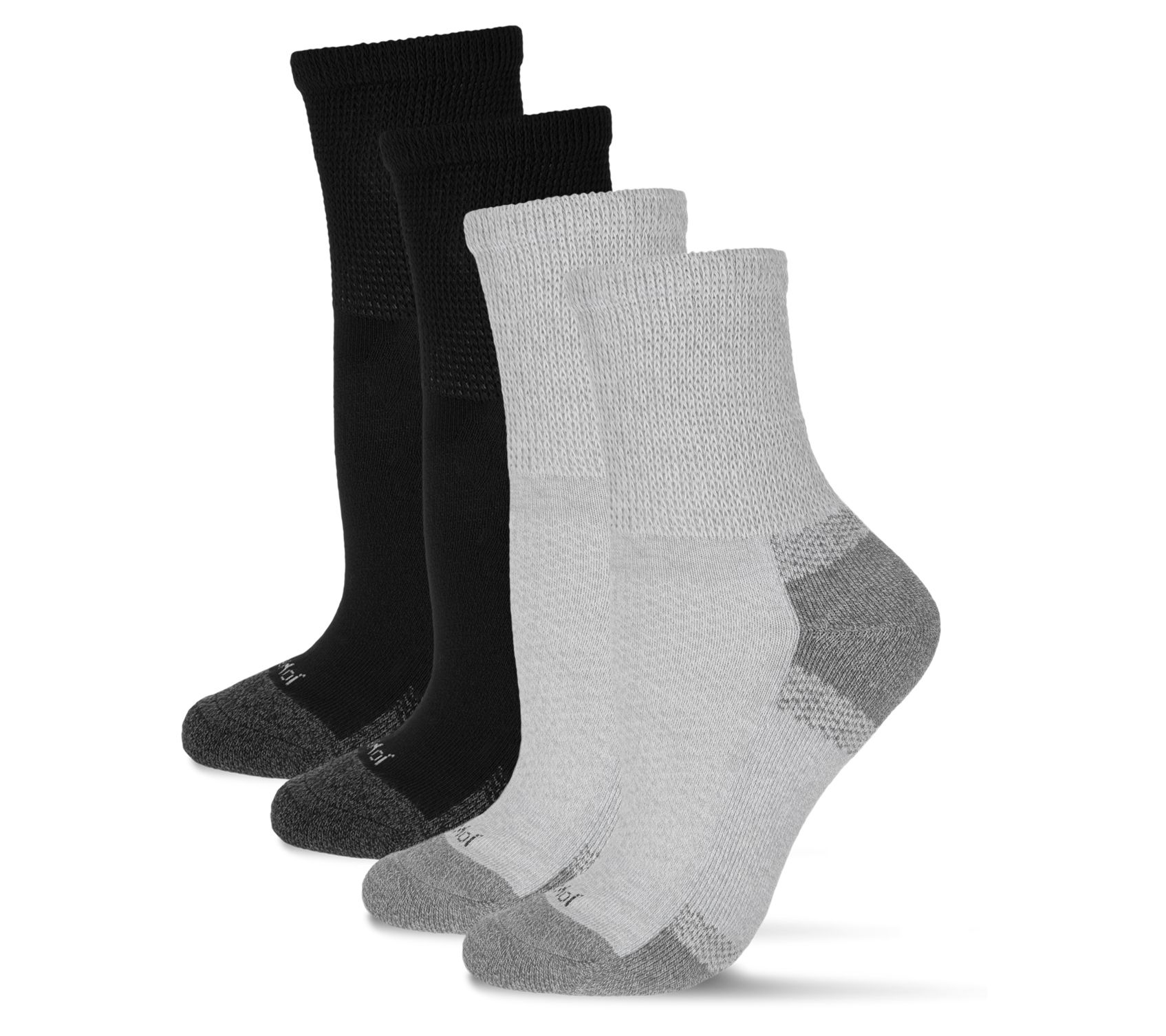 Wellfit by Memoi 2 Pair Diabetic Full CushionCrew Sock