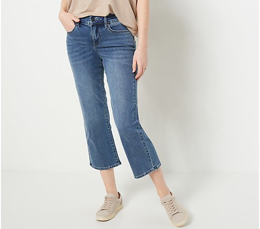NYDJ Marilyn Straight Crop Jeans in Cool Embrace - Rockie - QVC.com