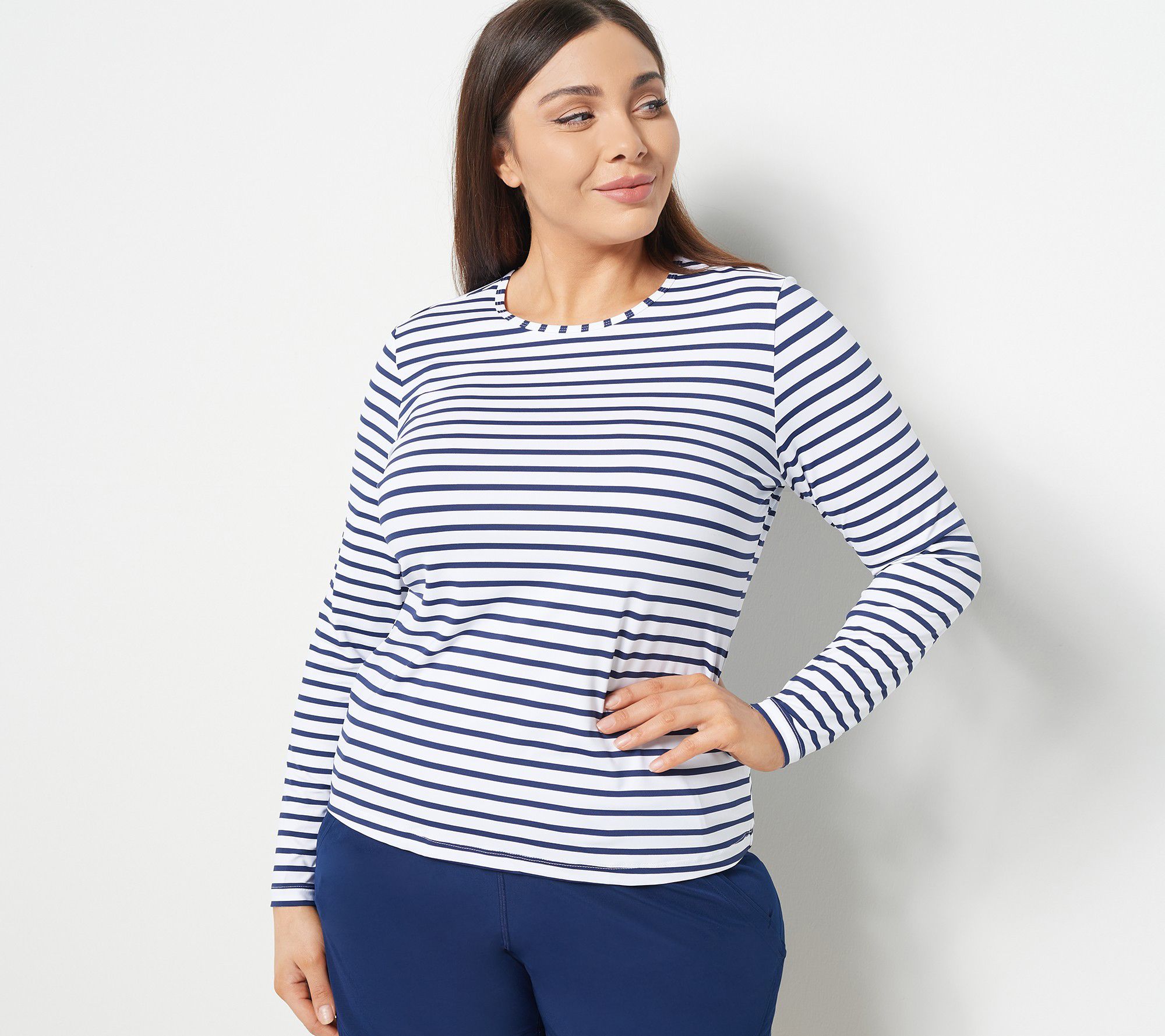 "As Is" Lands' End Crew-Neck Long-Sleeve UPF 50 Rash Guard