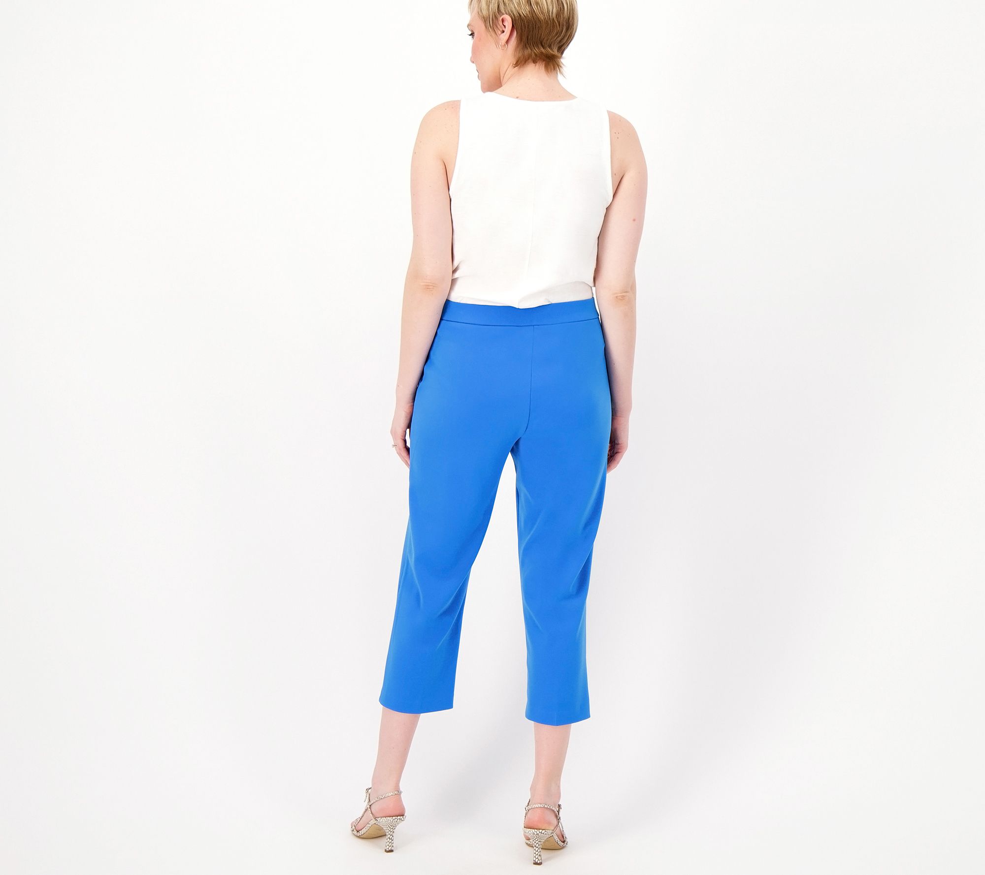 GRAVER Susan Graver Printed Regular LK Fusion Ava Slim Crop Pants