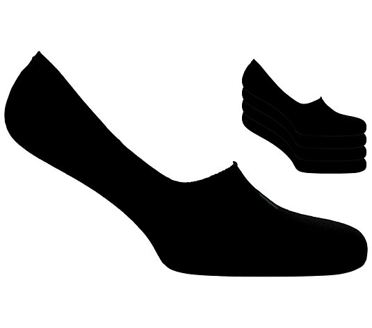 Norfolk Socks Set of 4 Unisex Invisible Liner wth Heel Grips