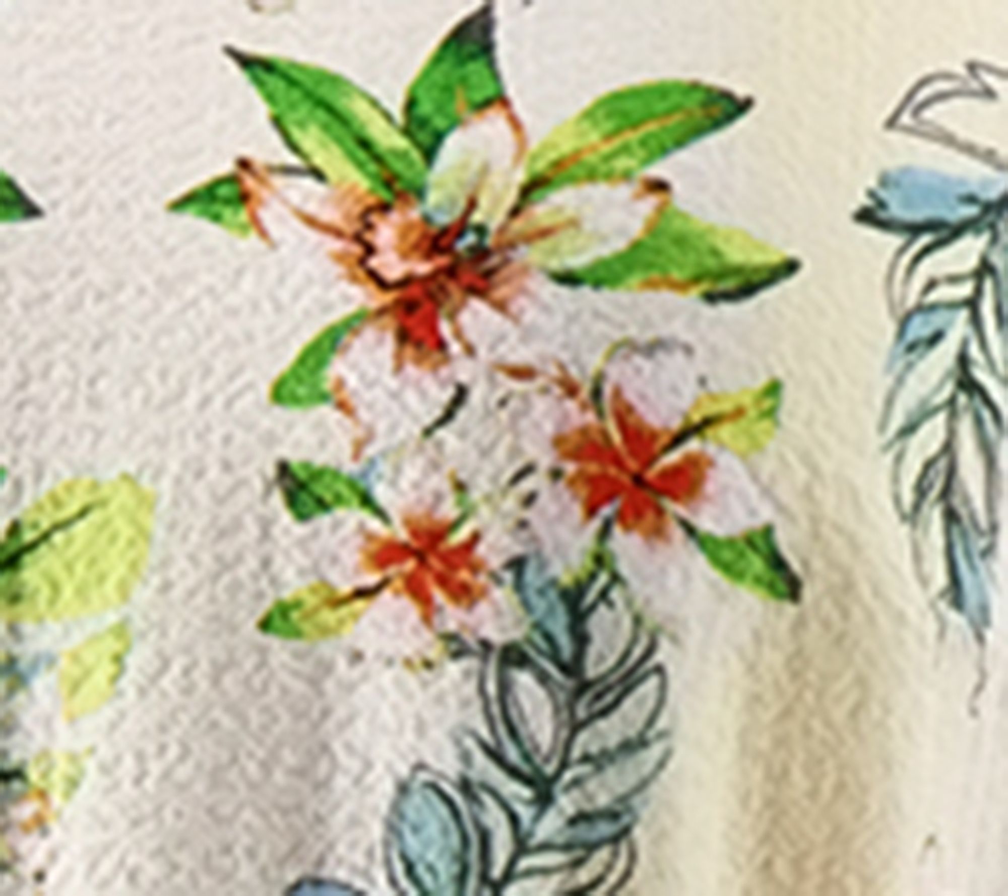 Tropical Flora Embroidered Vintage Denim Jacket | Plum & Belle